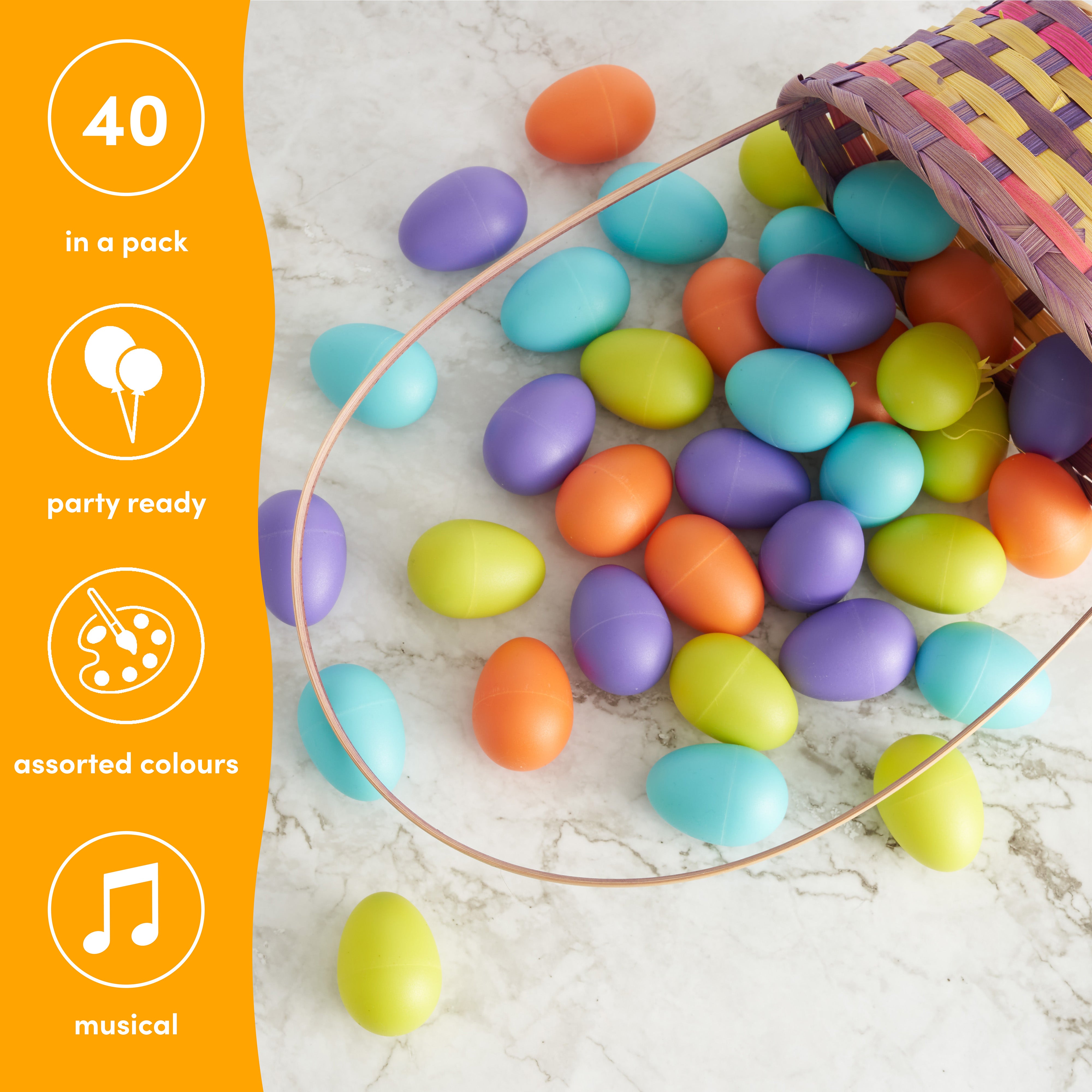 40 Musical Egg Shakers