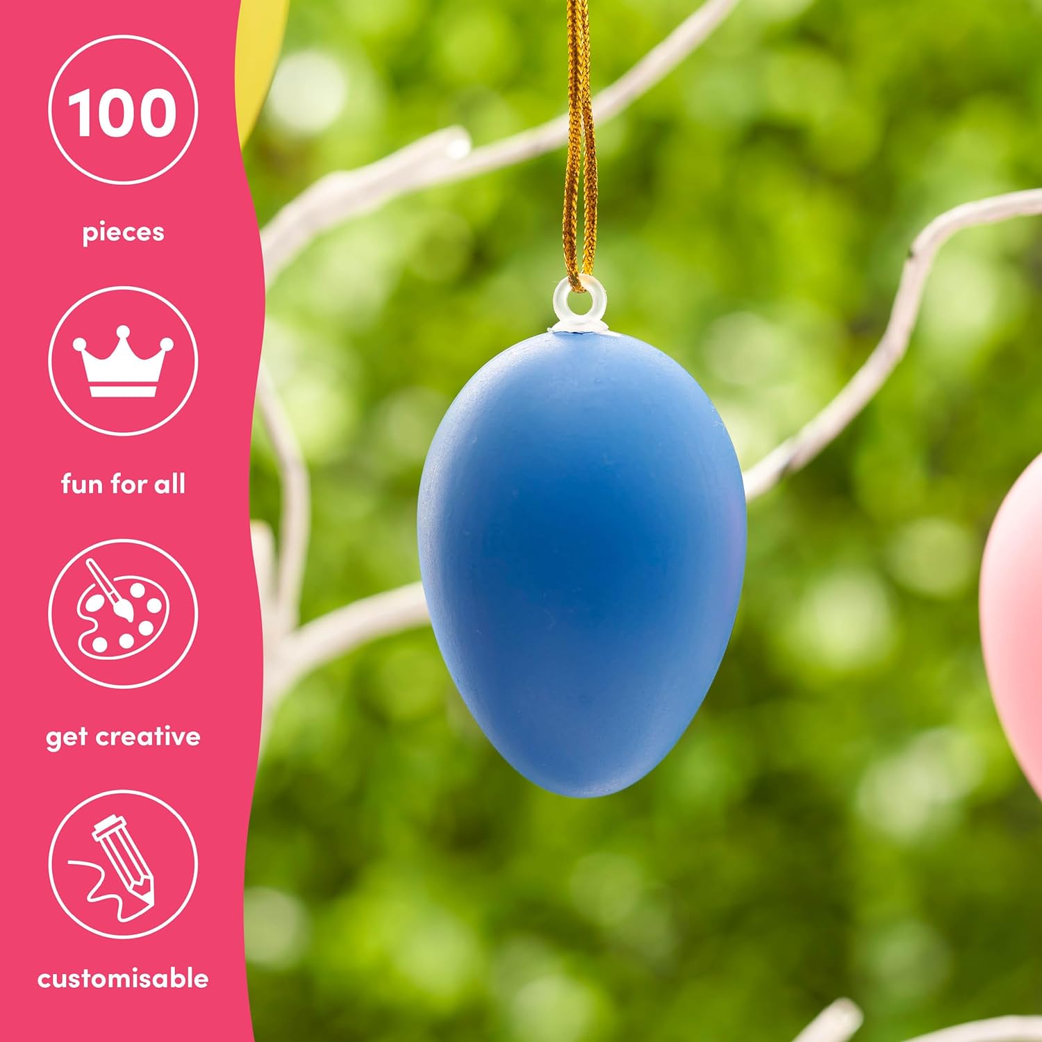 Multicolour Paint Your Own Plastic Easter Eggs