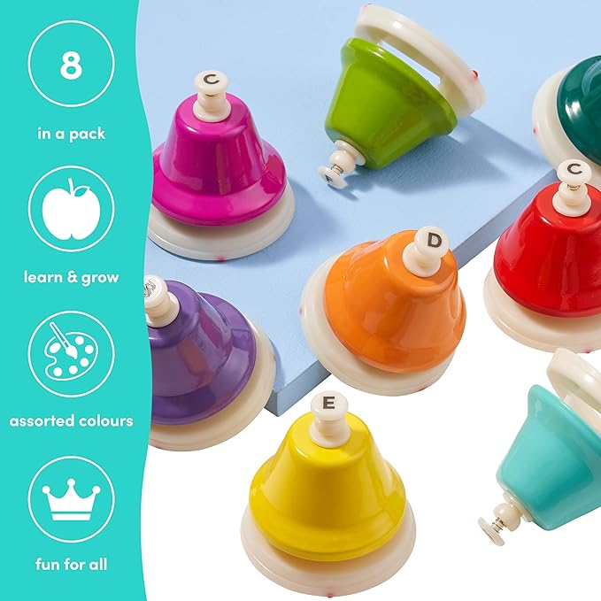 Fun Bell Rainbow Musical Bell Set - Learn Music with Fun & Colours