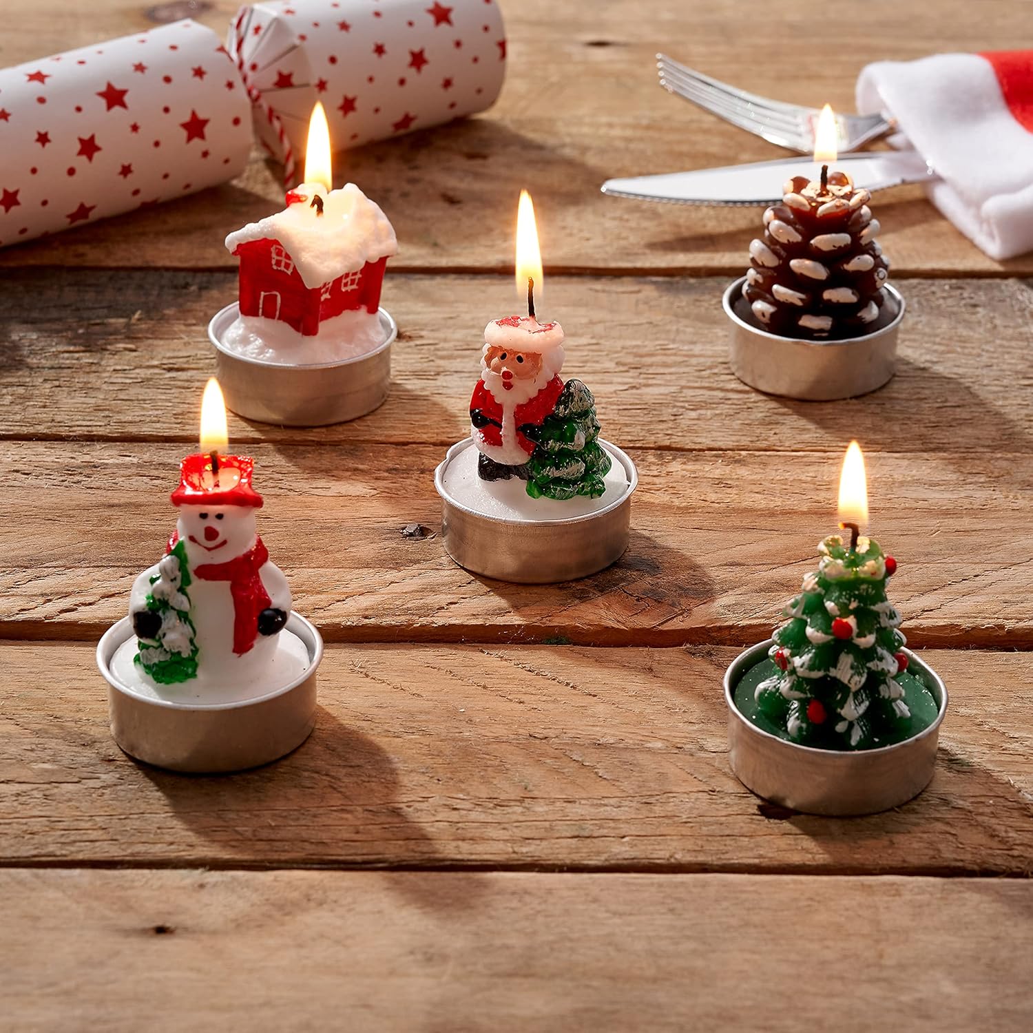 Festive Christmas Tealight Candles