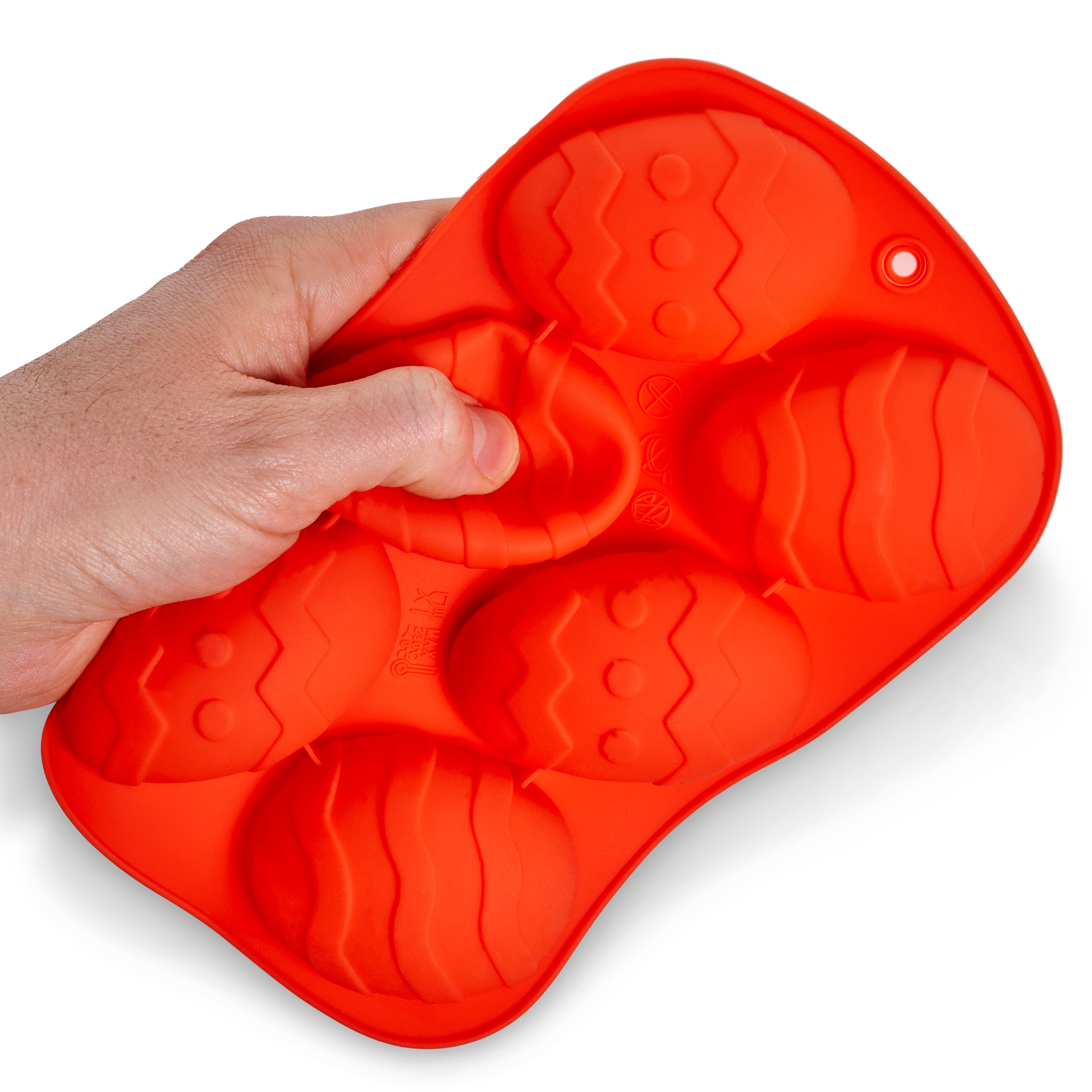 2 Silicone Easter Egg Mould Trays (Red)