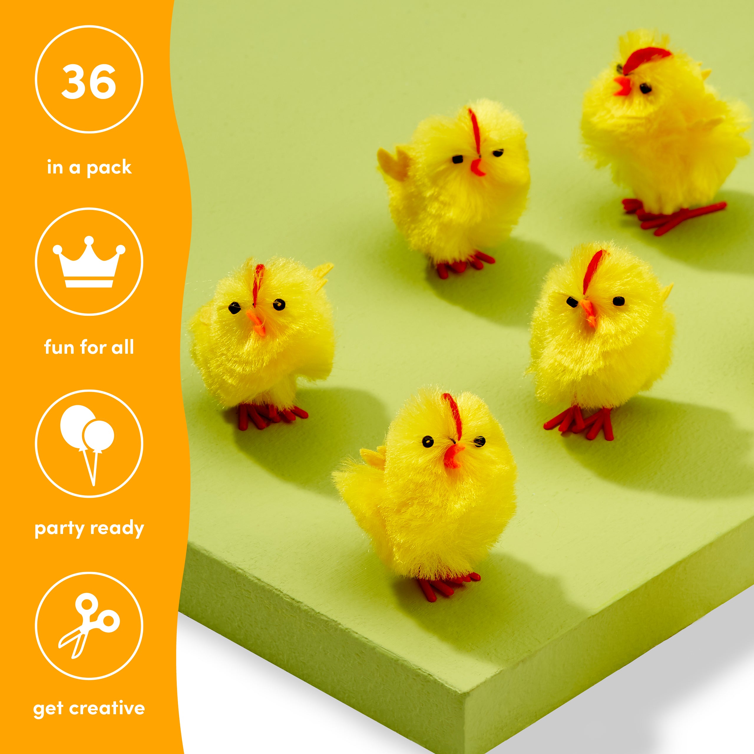 Small Fluffy Yellow Chick Decorations