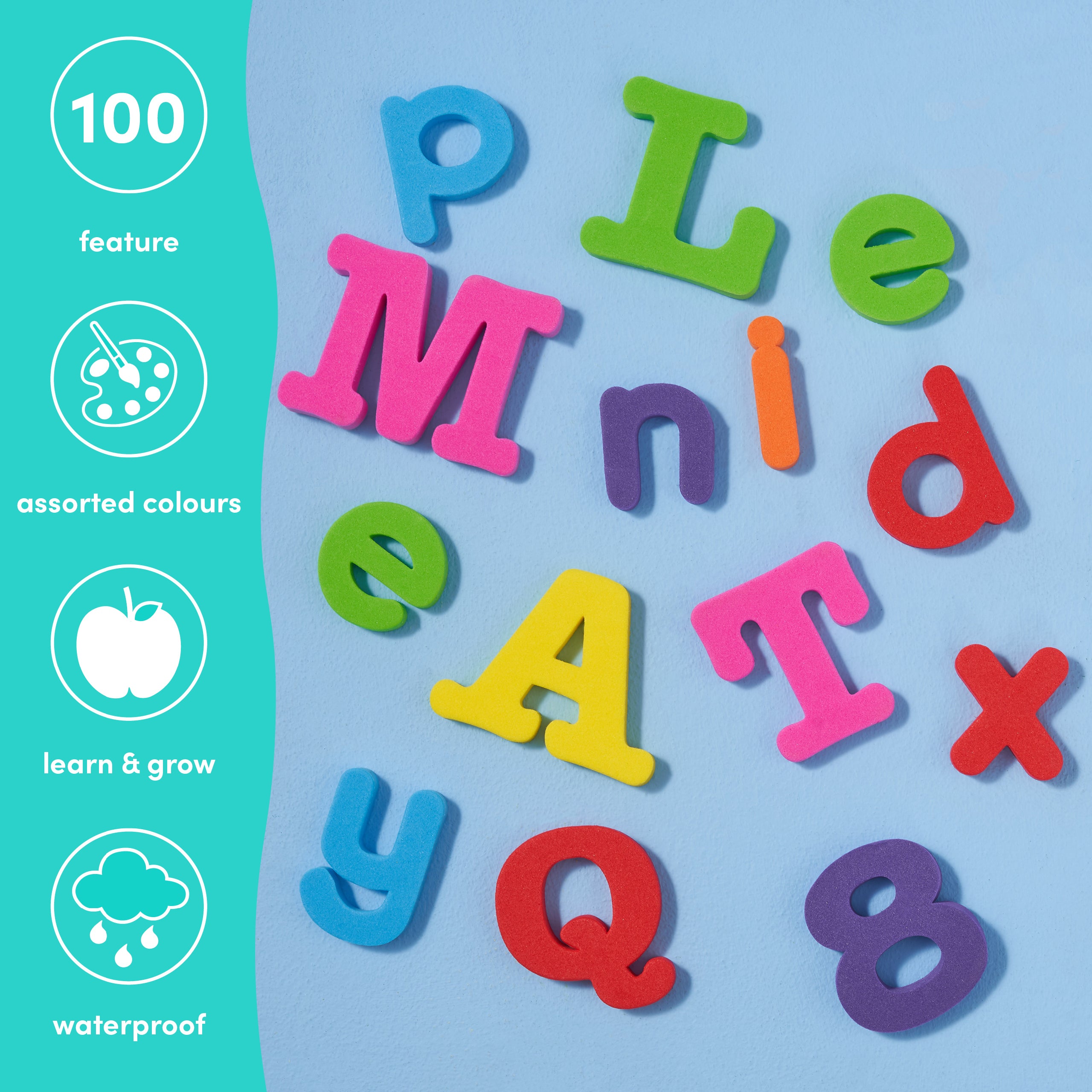 100 Foam Bath Letters and Numbers