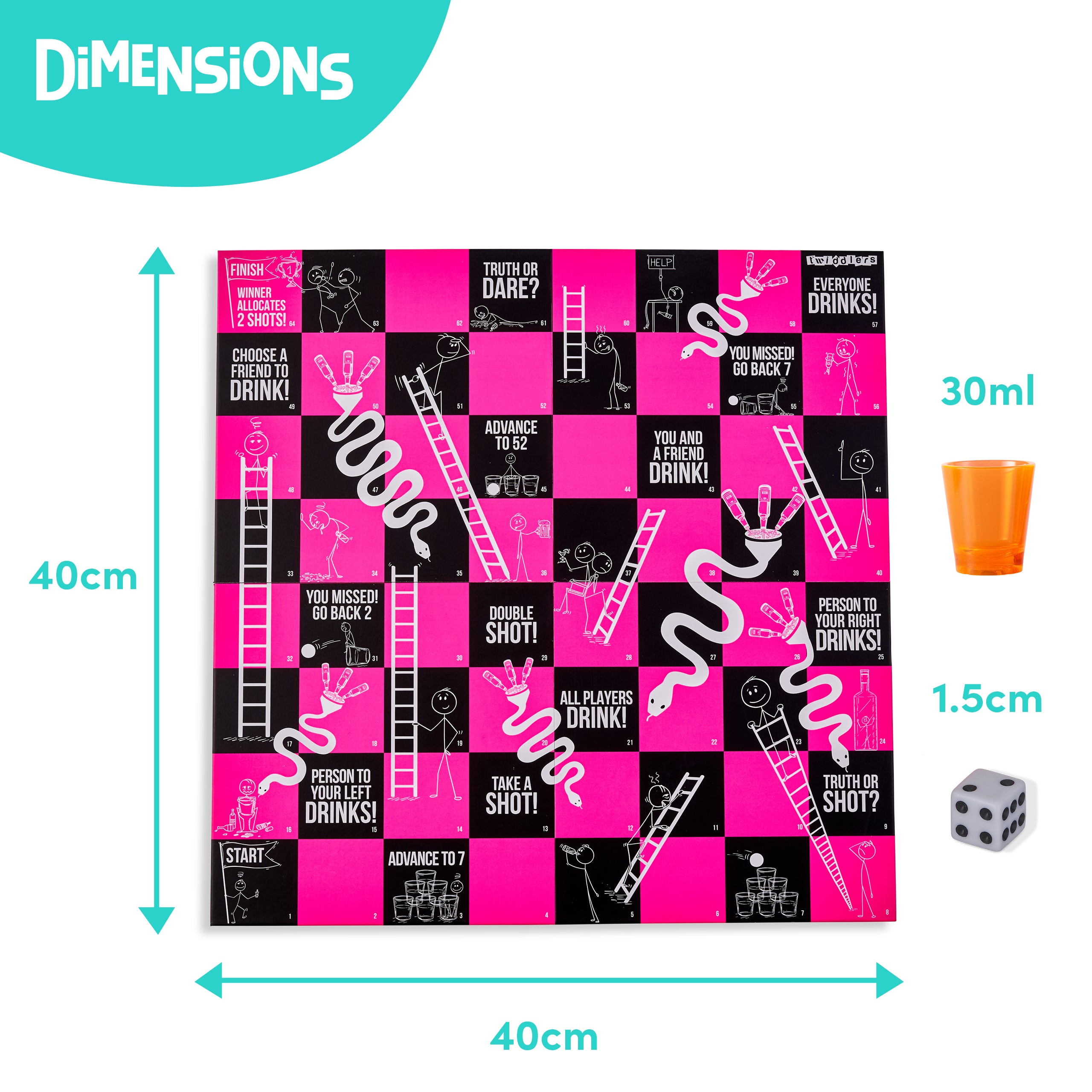 Funnels and Ladders Drinking Board Game