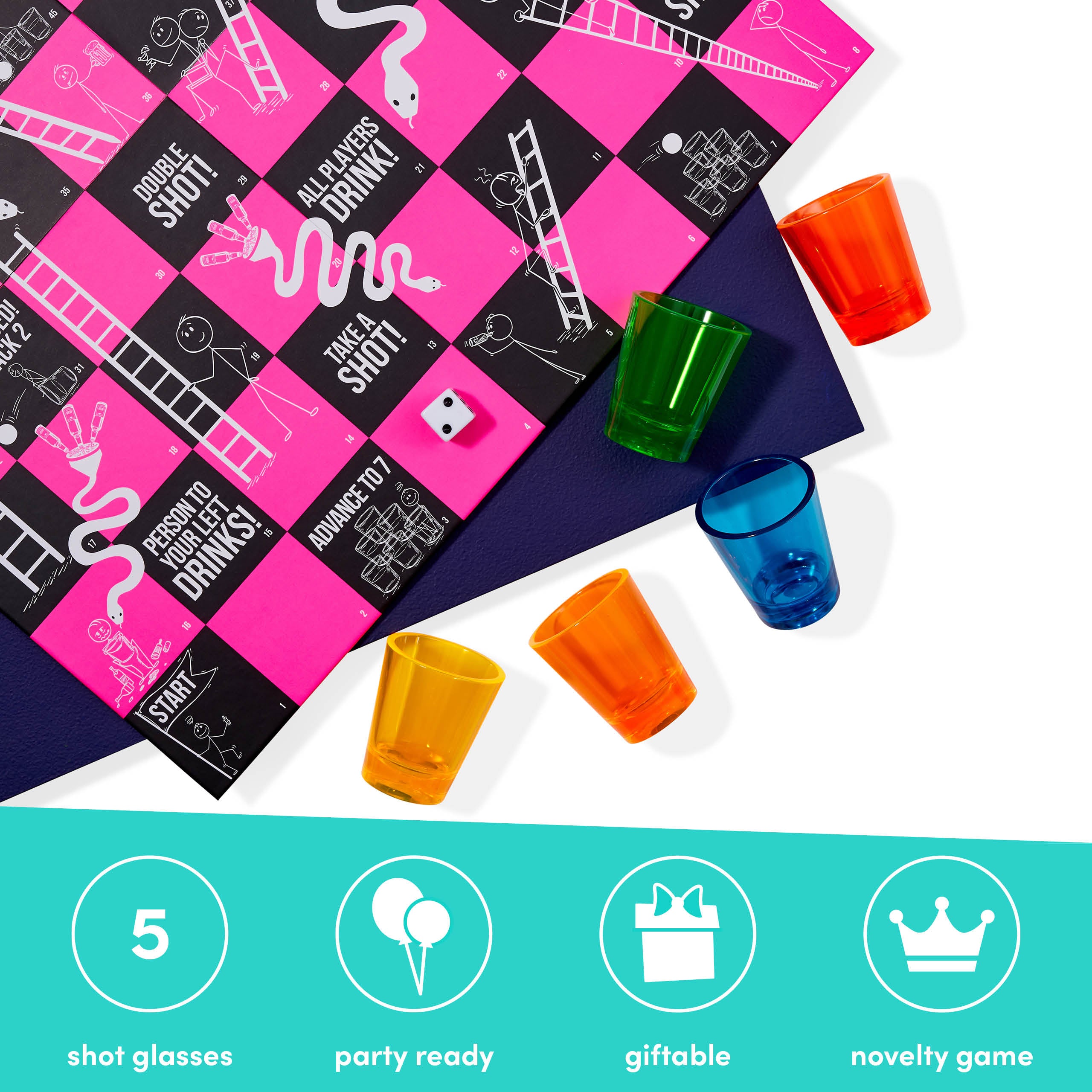 Funnels and Ladders Drinking Board Game