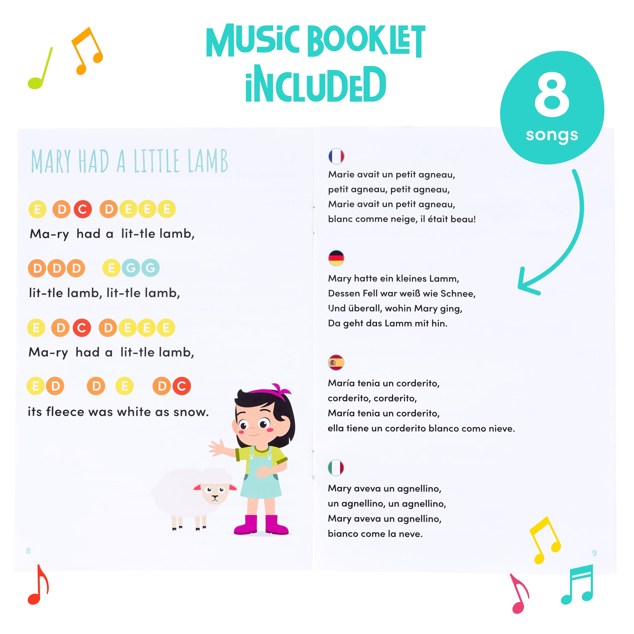 Colour Sounds Bells Notes.pdf Rainbow Musical Bell Set - Learn Music with Fun & Colours
