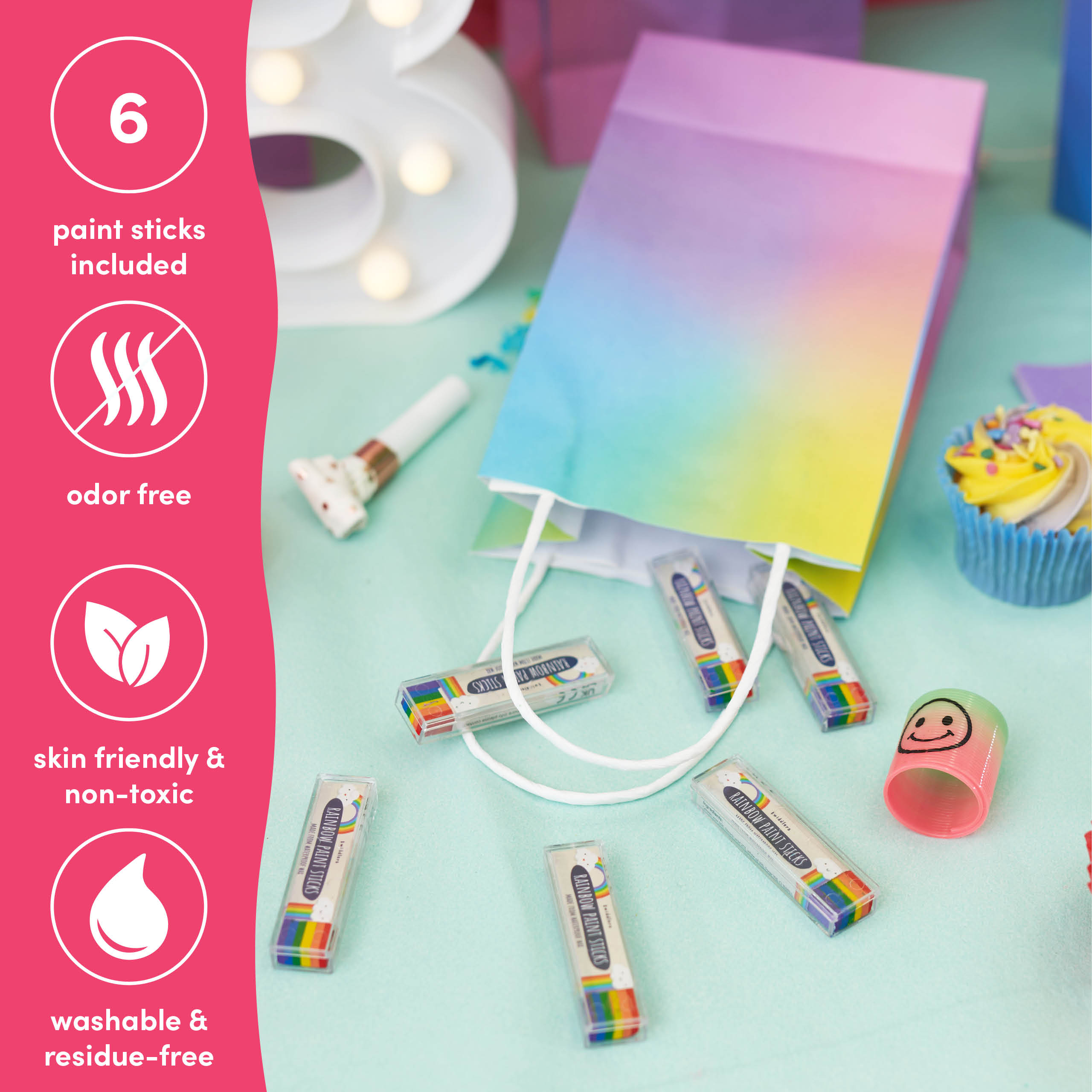thumbnail image 2 of Rainbow Magic Face Paint Kit - 16 Twistable Marker Sticks W 2 of 9