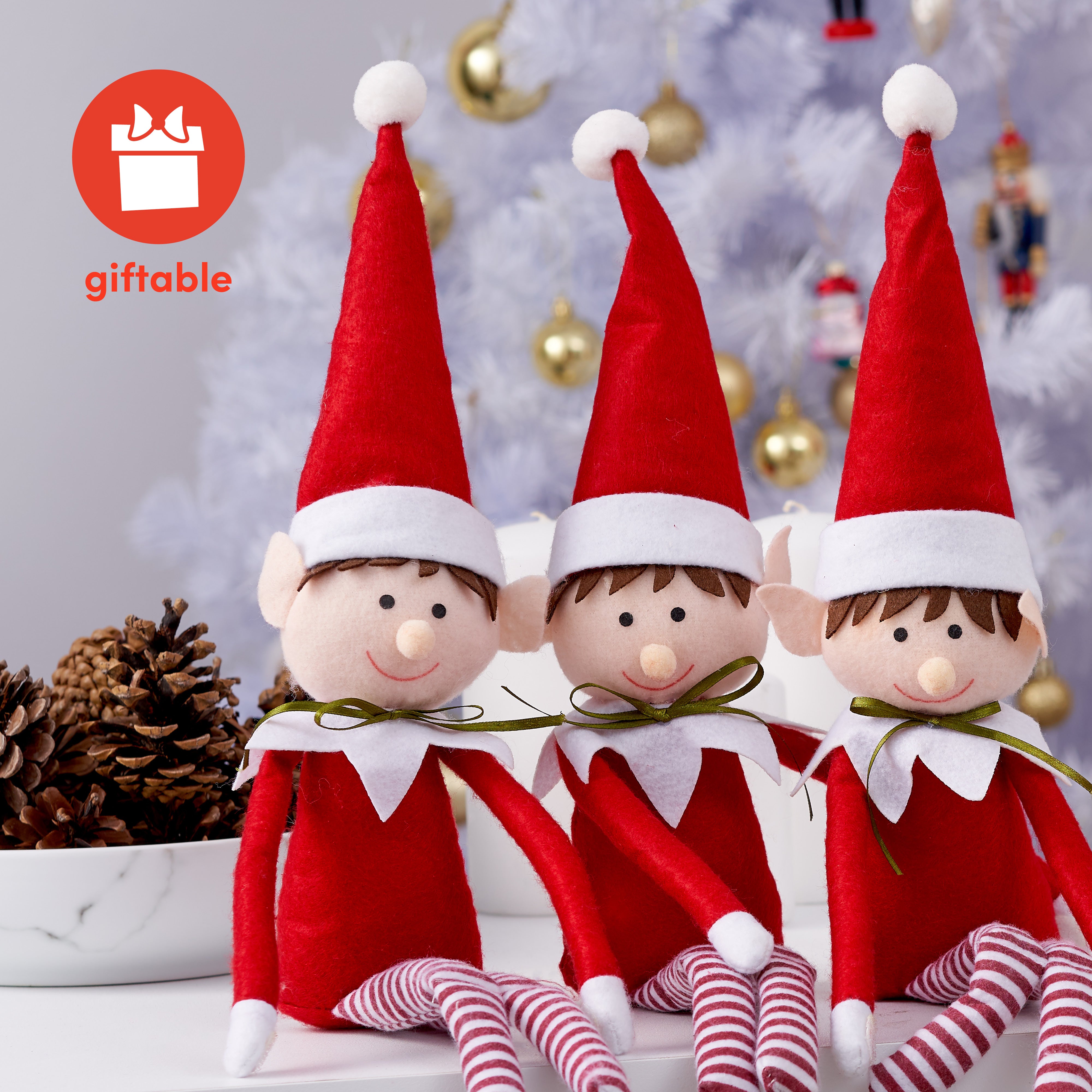 Posable Plush Christmas Elves