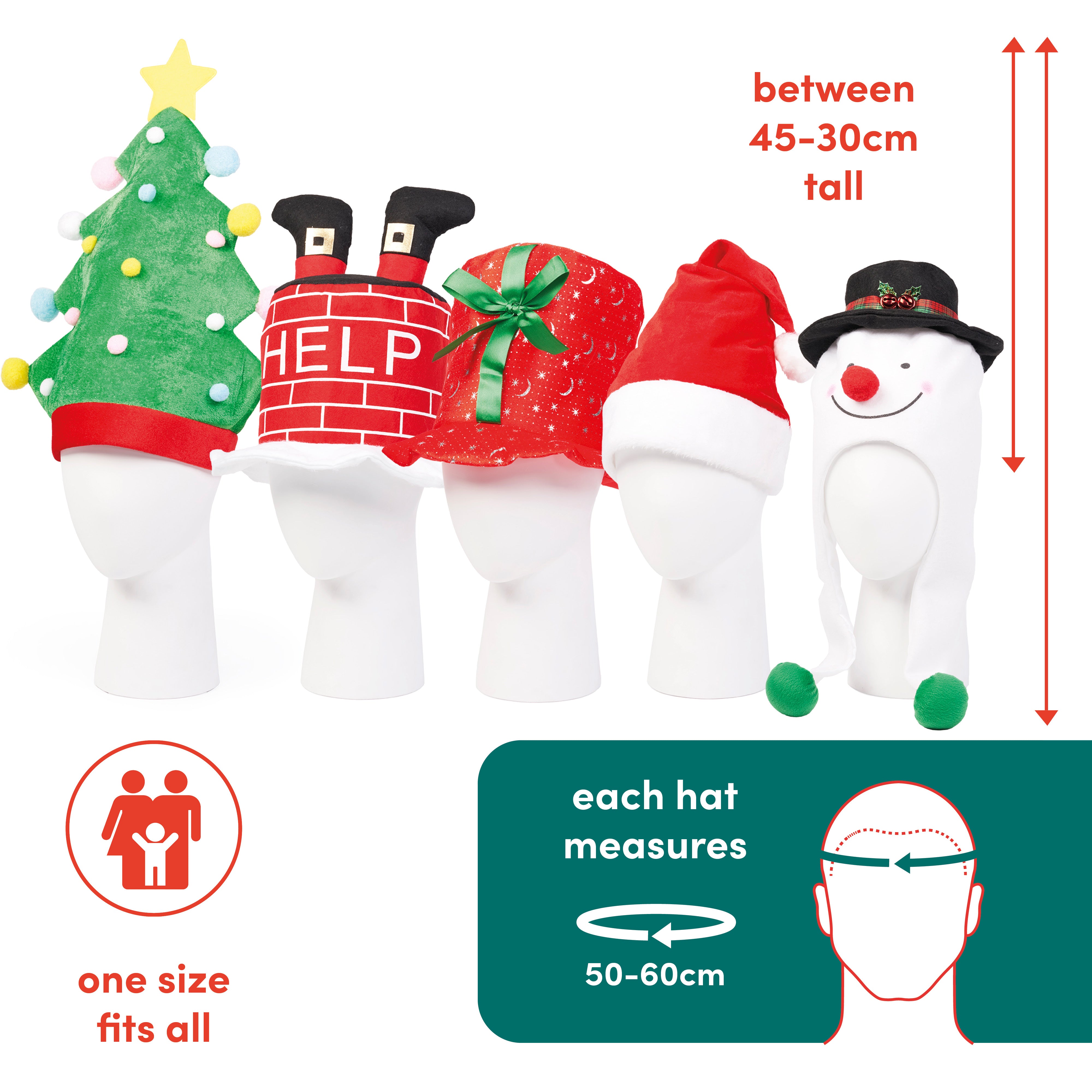 Premium Assorted Novelty Christmas Party Hats