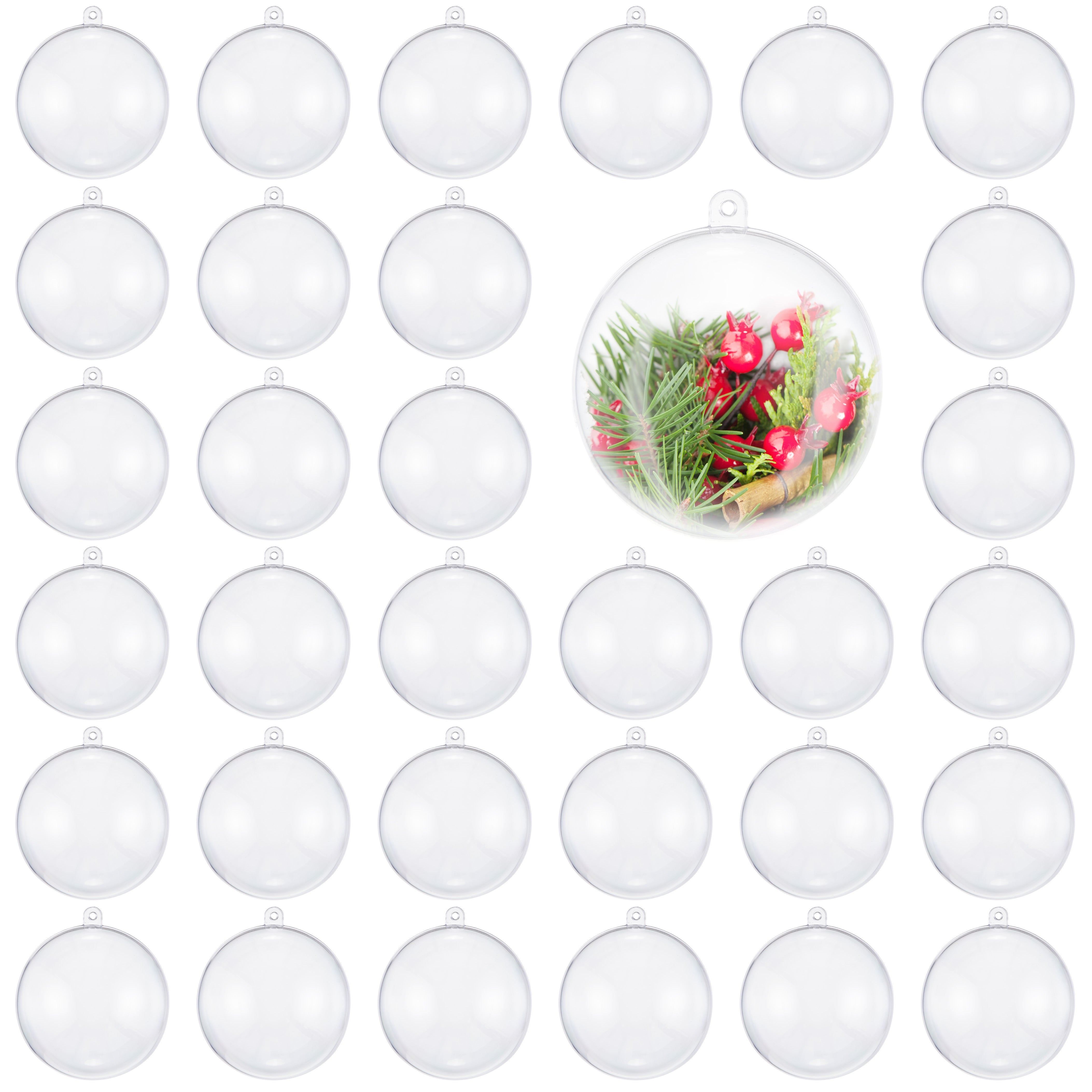 Fillable Bauble Clear Fillable Christmas Baubles (Medium)
