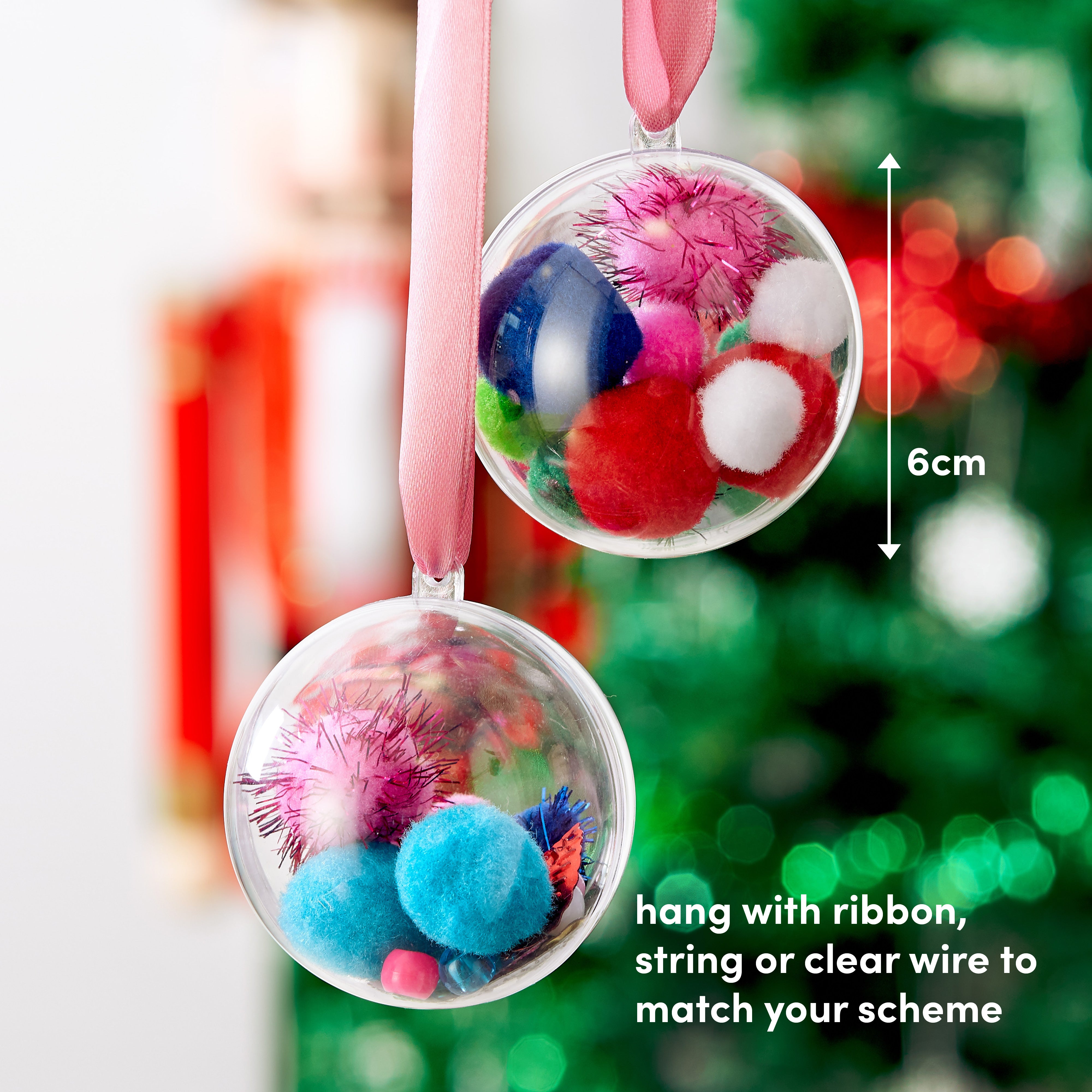 Fillable Bauble Clear Fillable Christmas Baubles (Small)