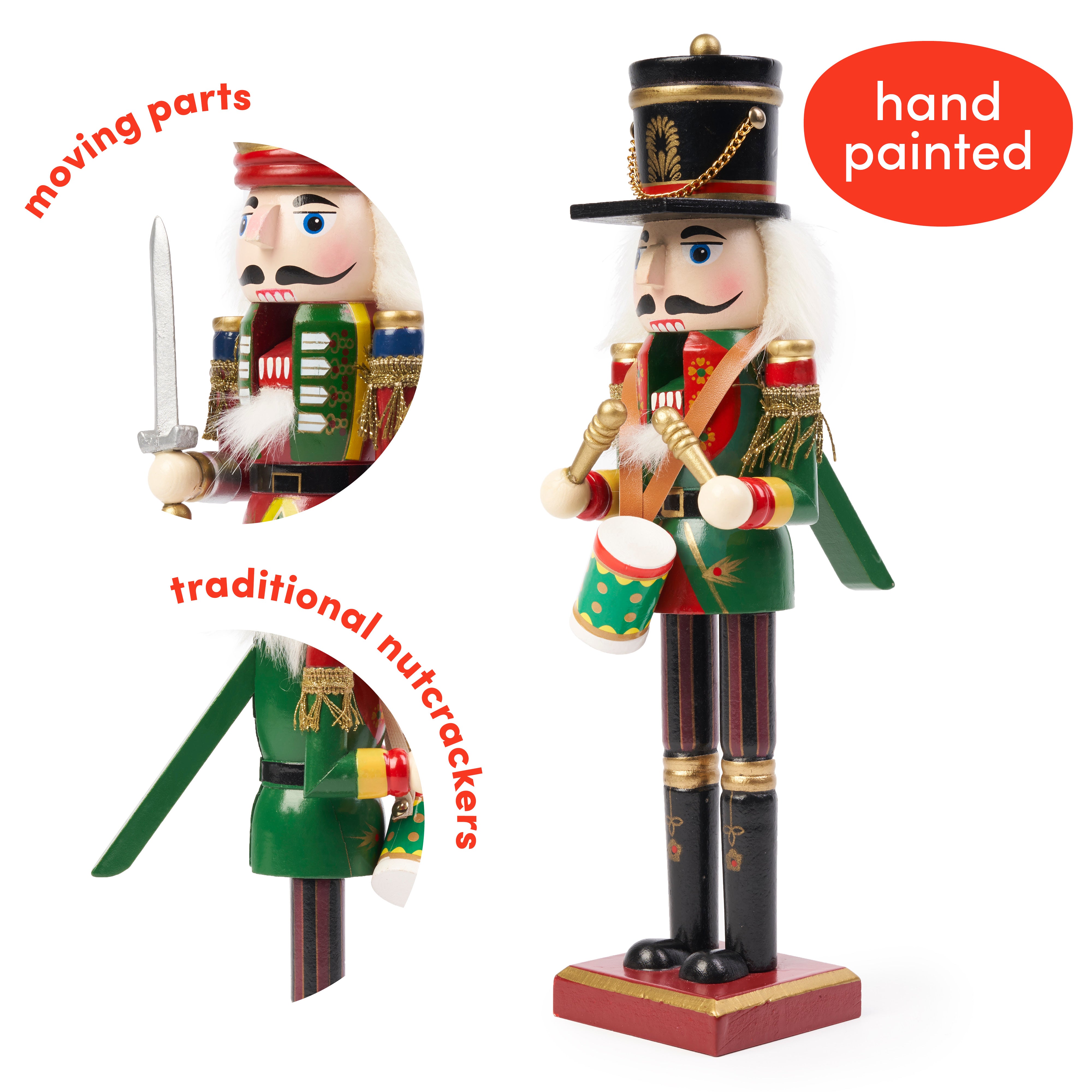 2 Wooden Christmas Nutcracker Soldiers