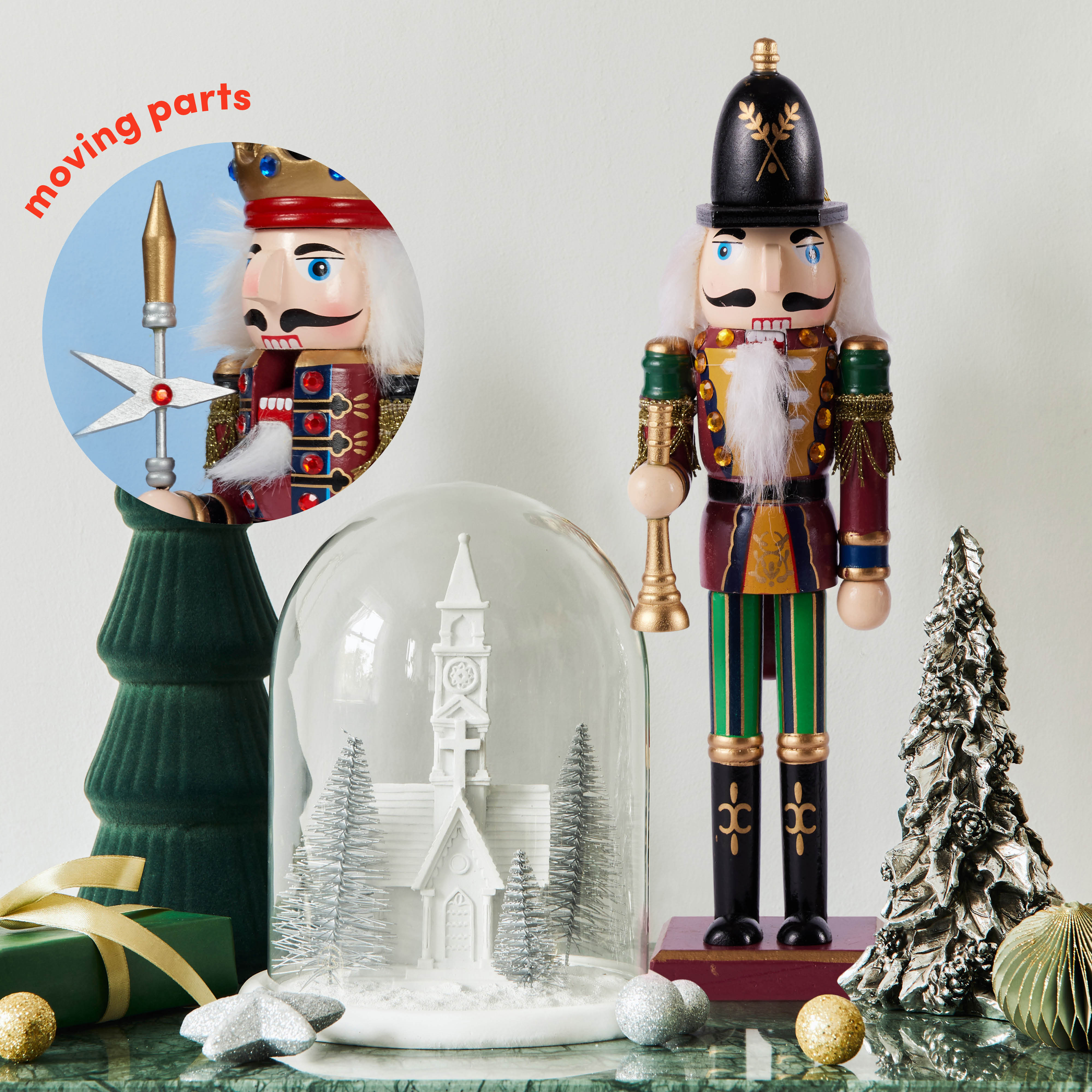 Traditional Christmas Wooden Nutcracker Soldiers (30cm)
