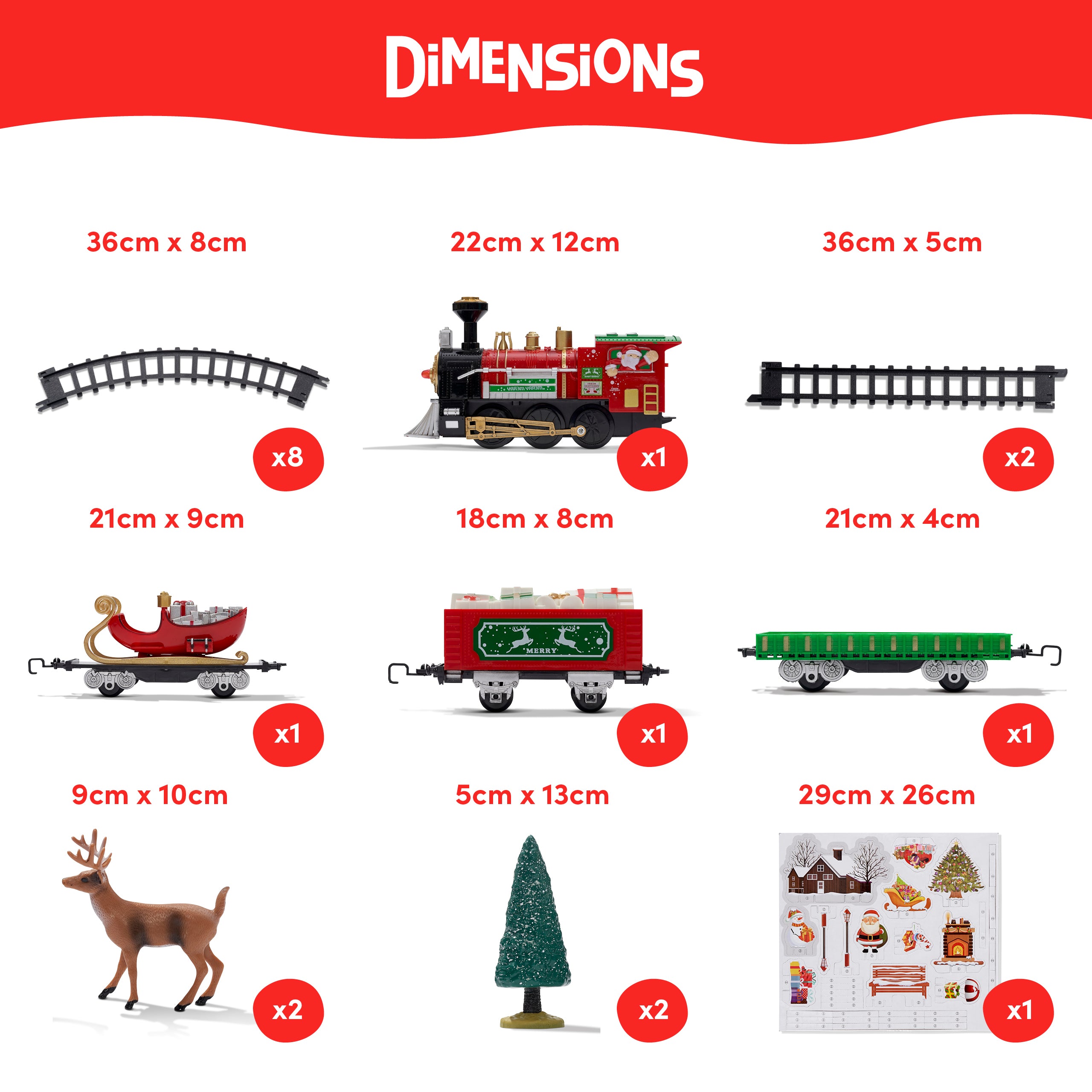 31pcs Christmas Train Set