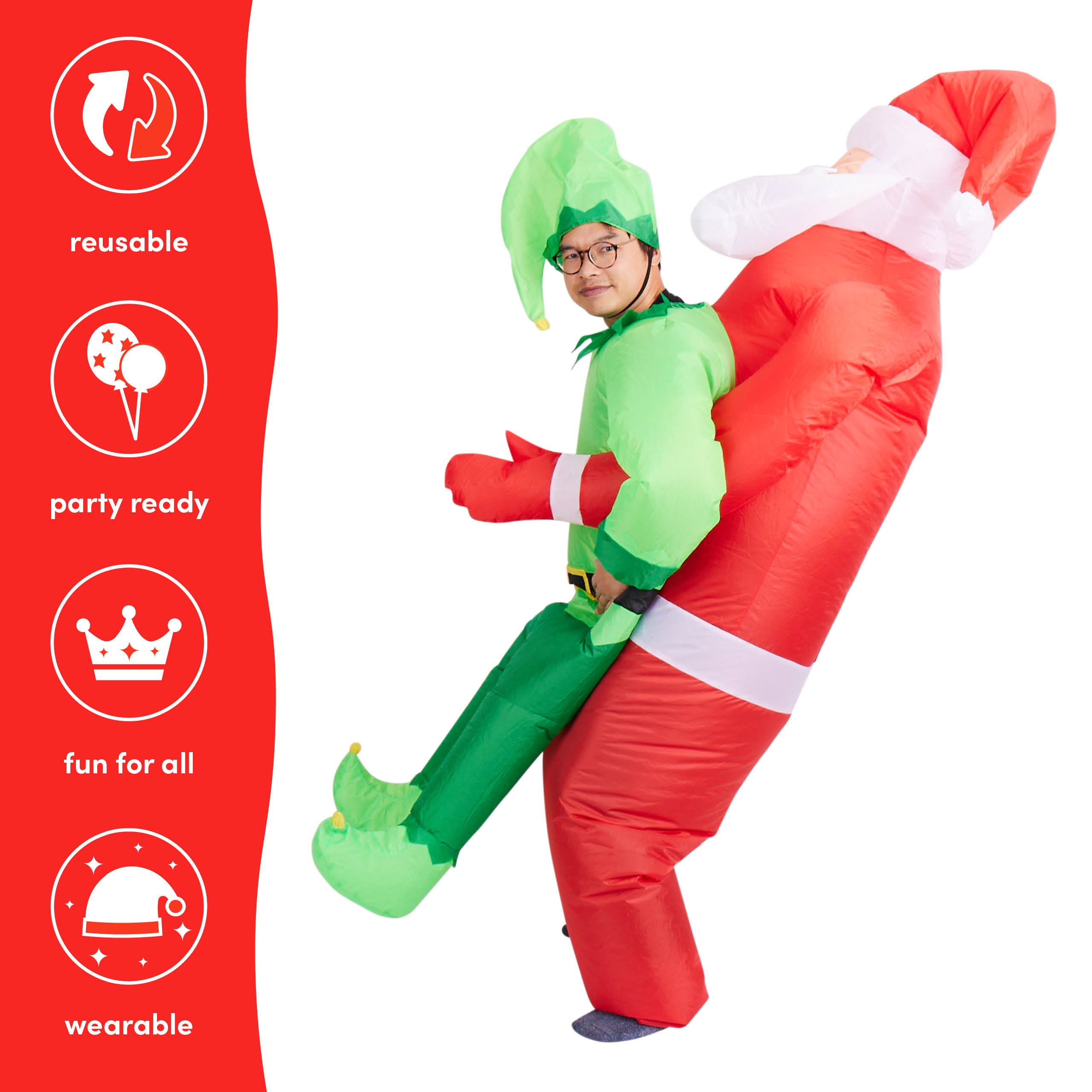 Carry Me Inflatable Elf Costume