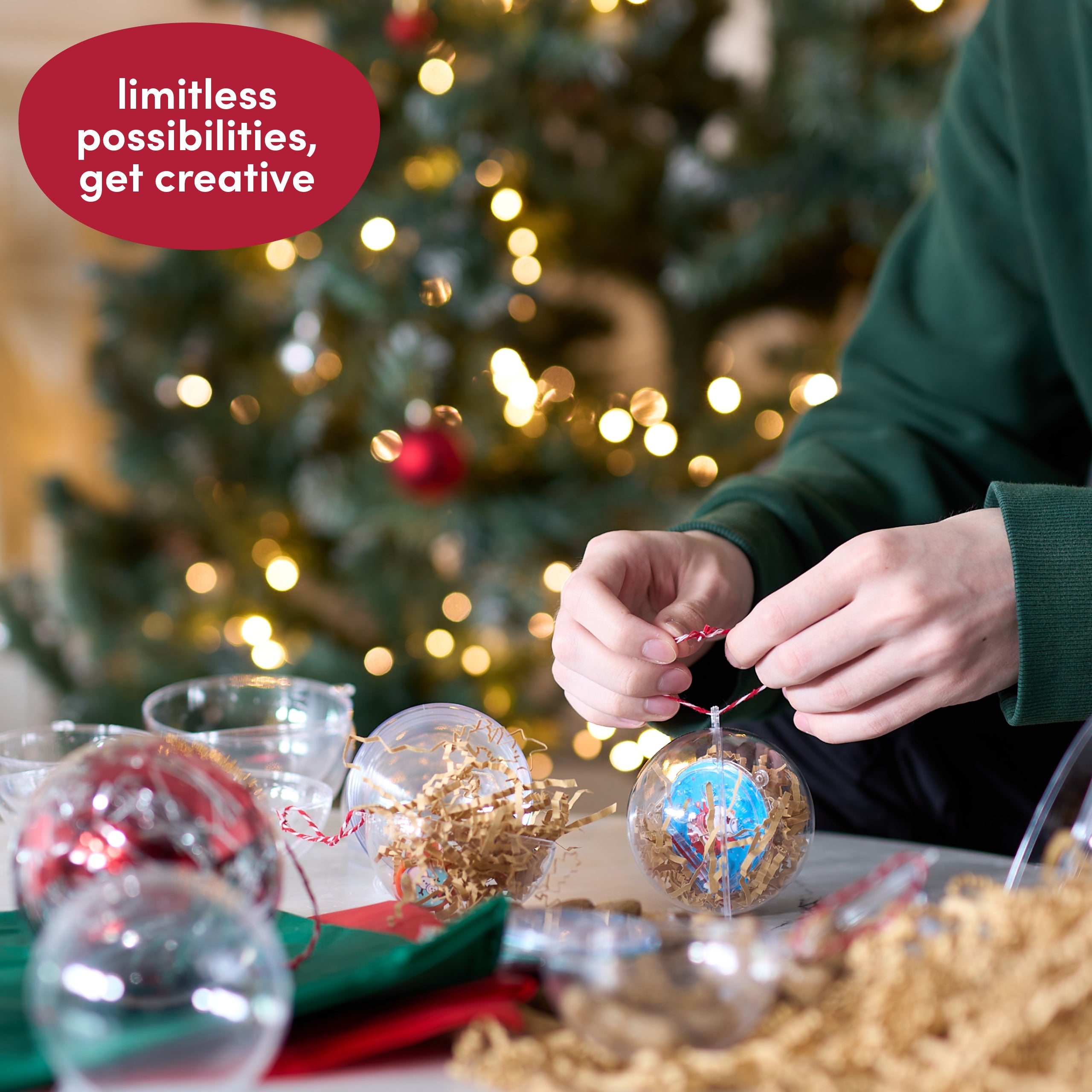 Fillable Bauble Clear Fillable Christmas Baubles (Medium)