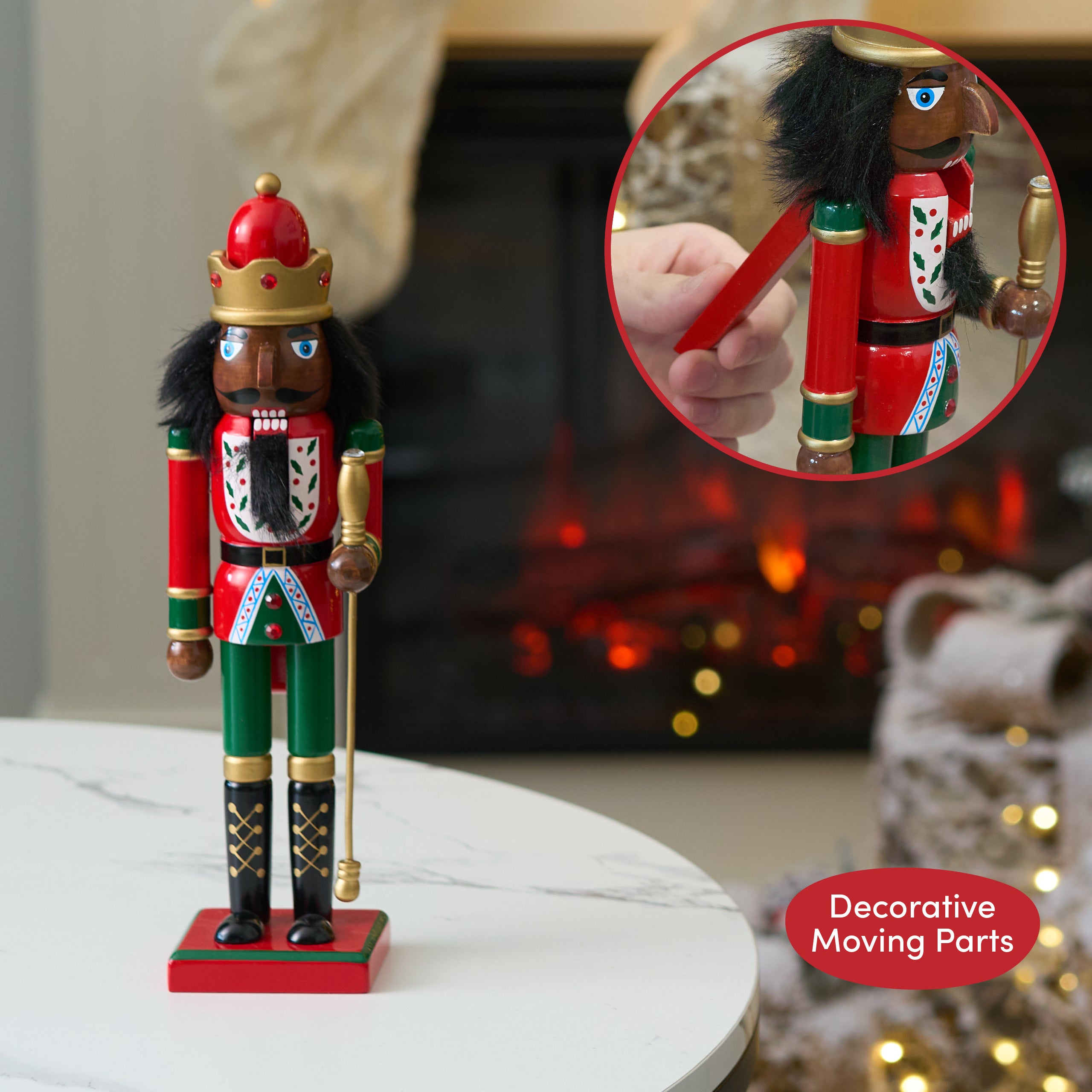 Traditional Christmas Wooden King Nutcracker Soldier (30cm)