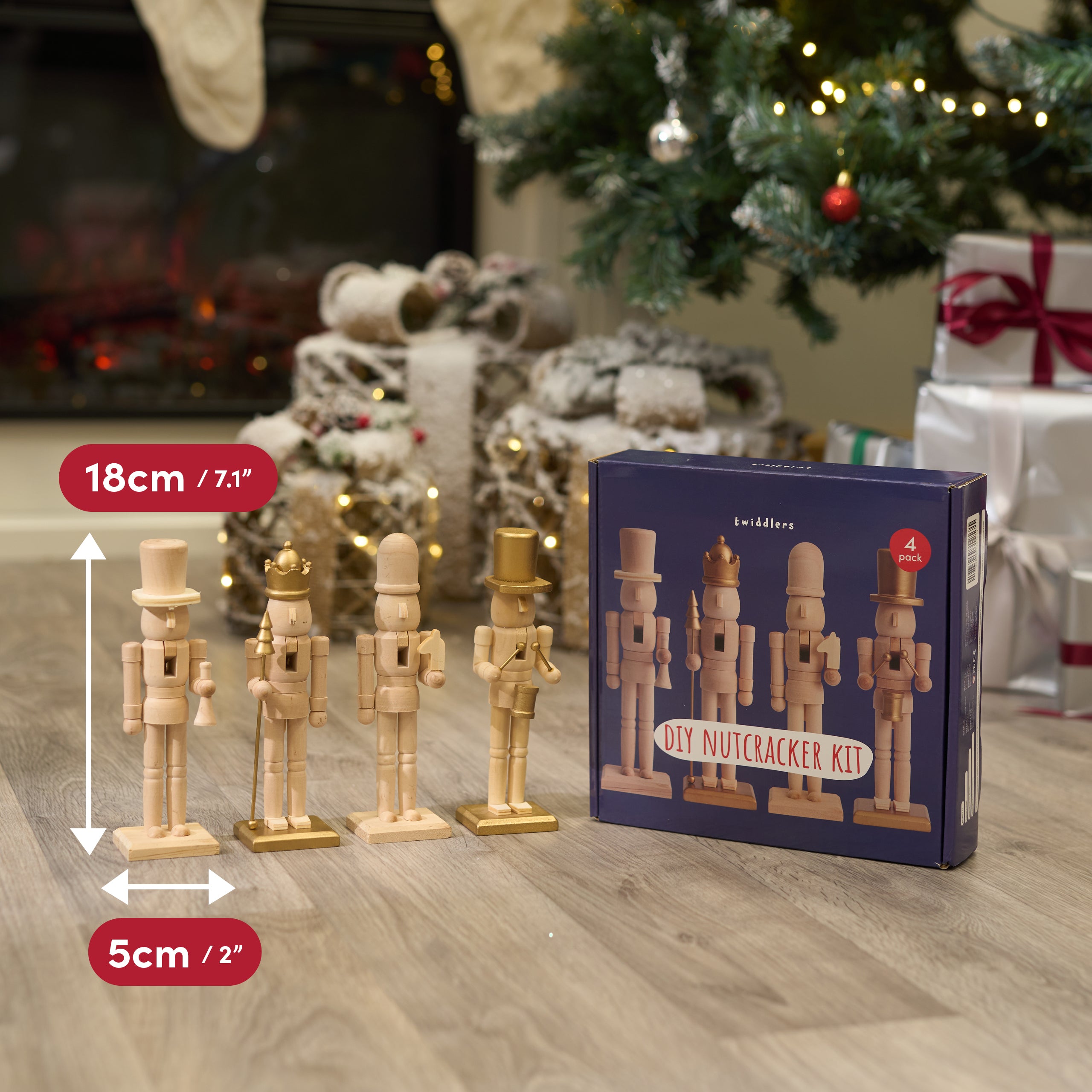 Christmas Wooden Nutcrackers DIY Paint Set