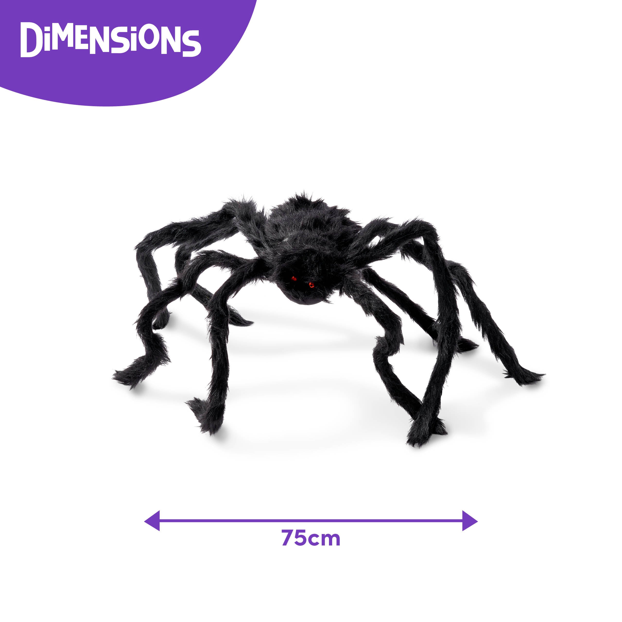 3 Giant Black Halloween Spiders