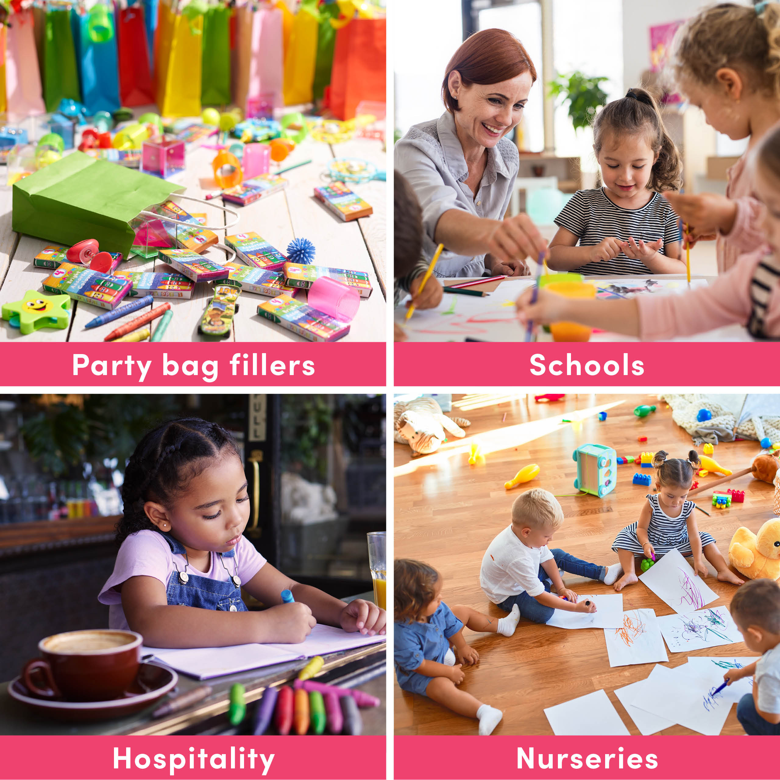 Mini Wax Colouring Crayons (Packs of 4)