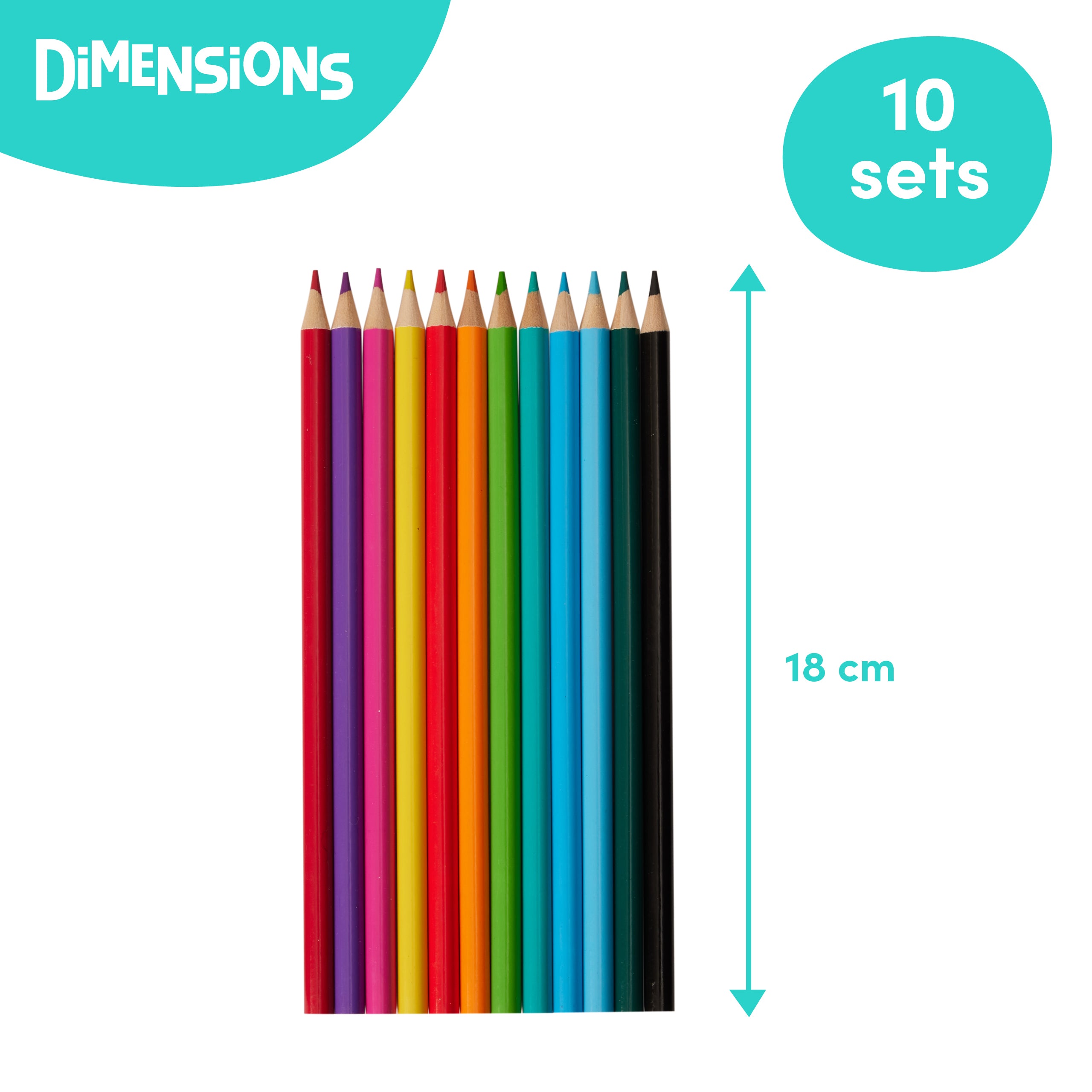 10 Packs of 12 Colouring Pencils