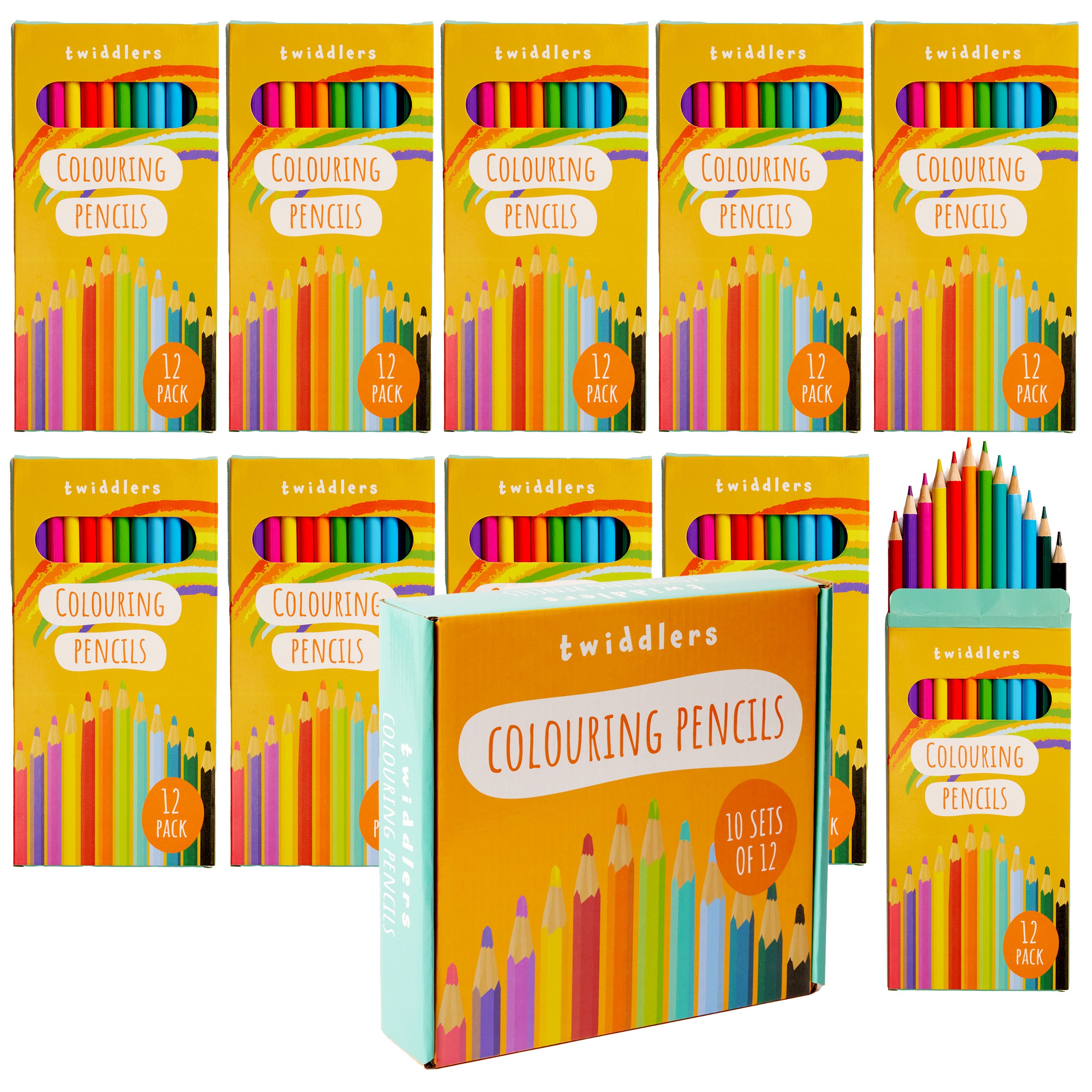 10 Packs of 12 Colouring Pencils
