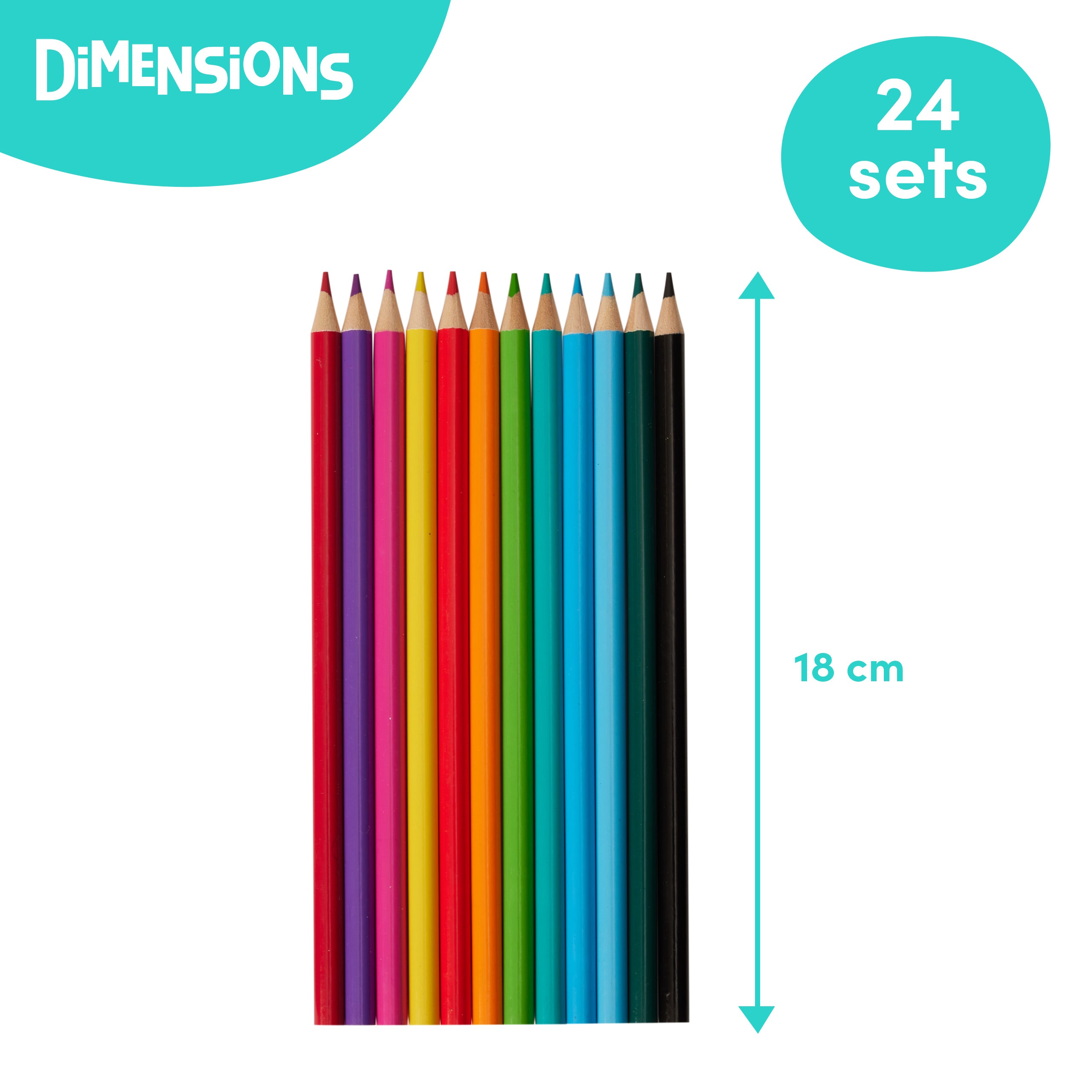 24 Packs of 12 Colouring Pencils