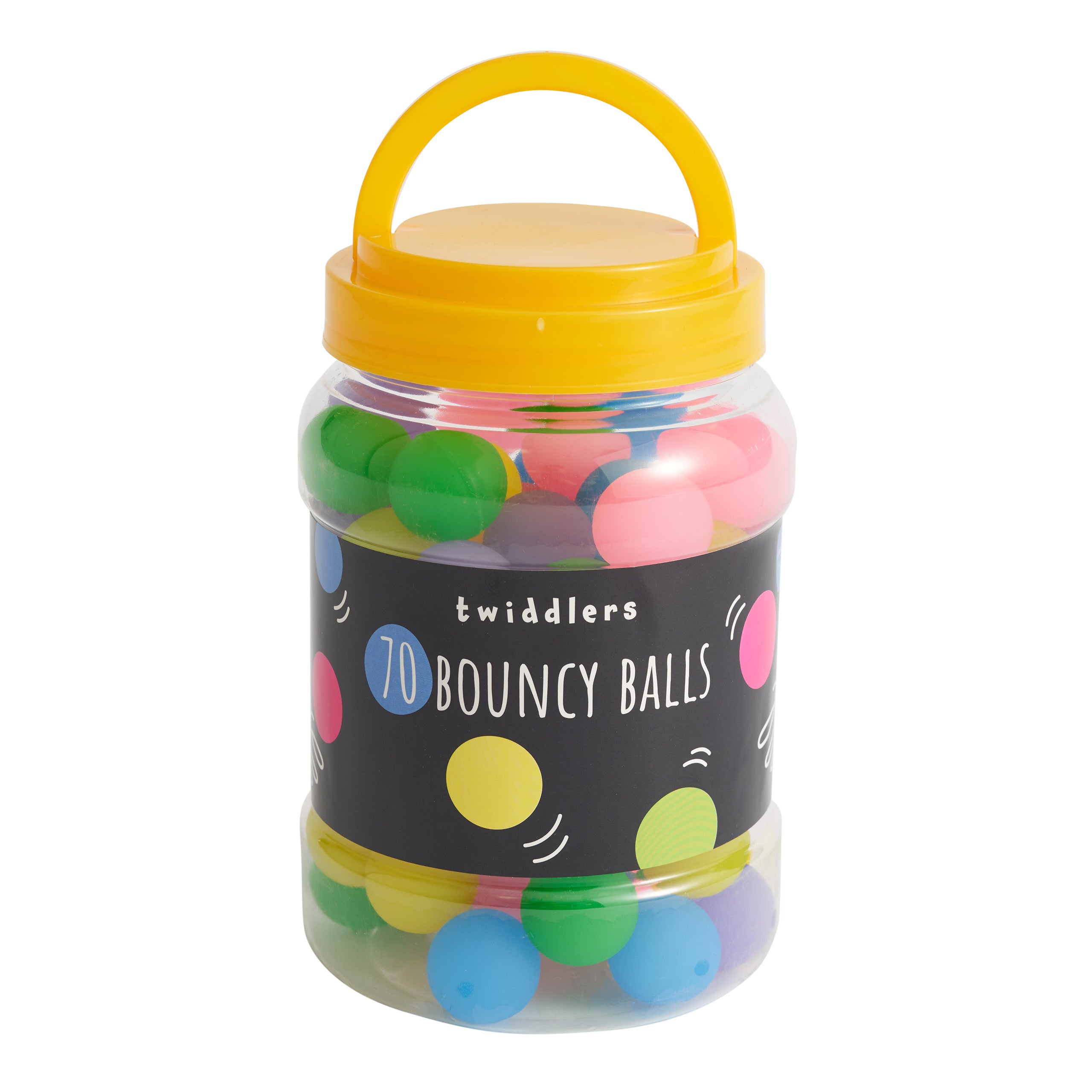 Neon Bouncy Balls Toy Tub