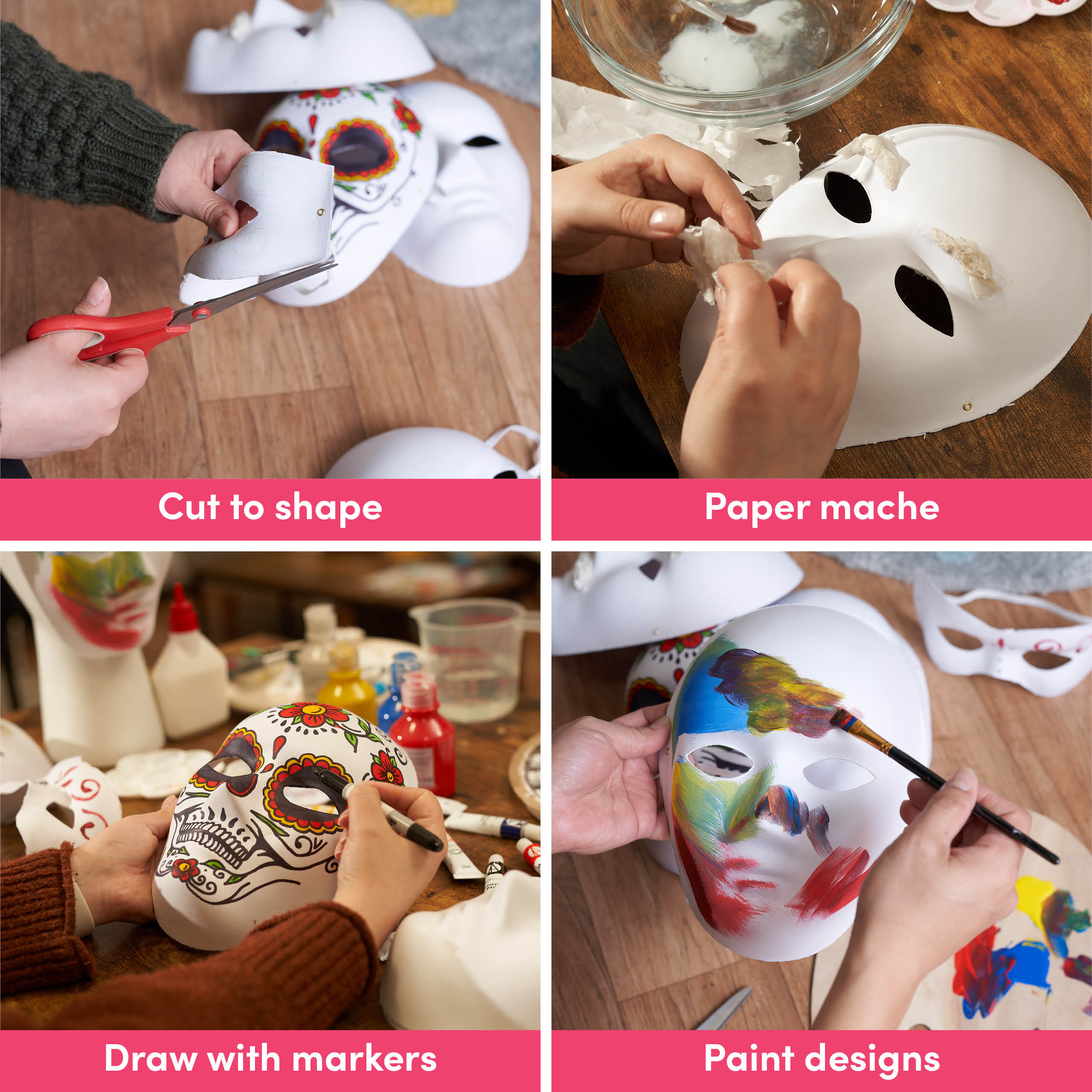 DIY White Full Face Masks