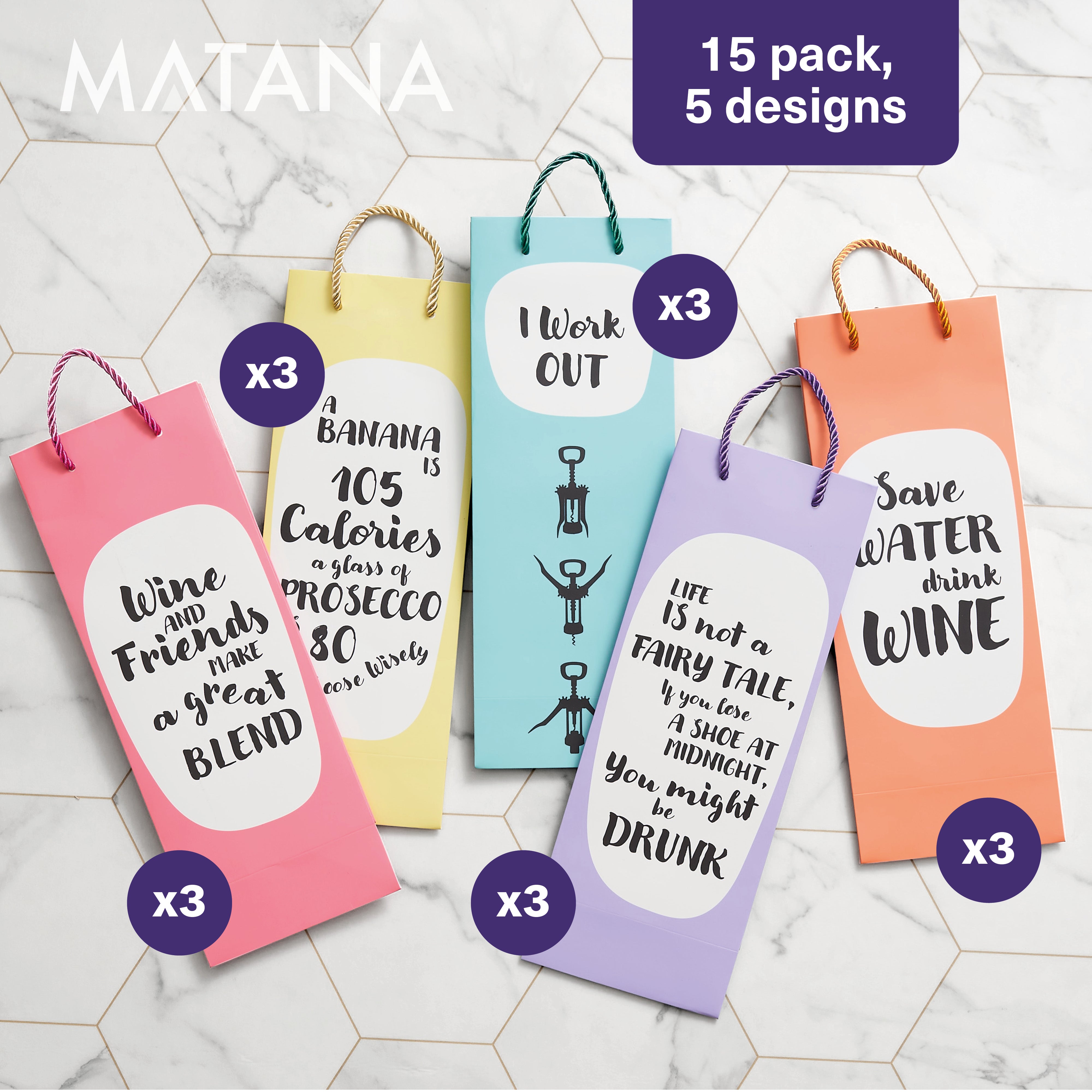 Funny Wine Bottle Gift Bags