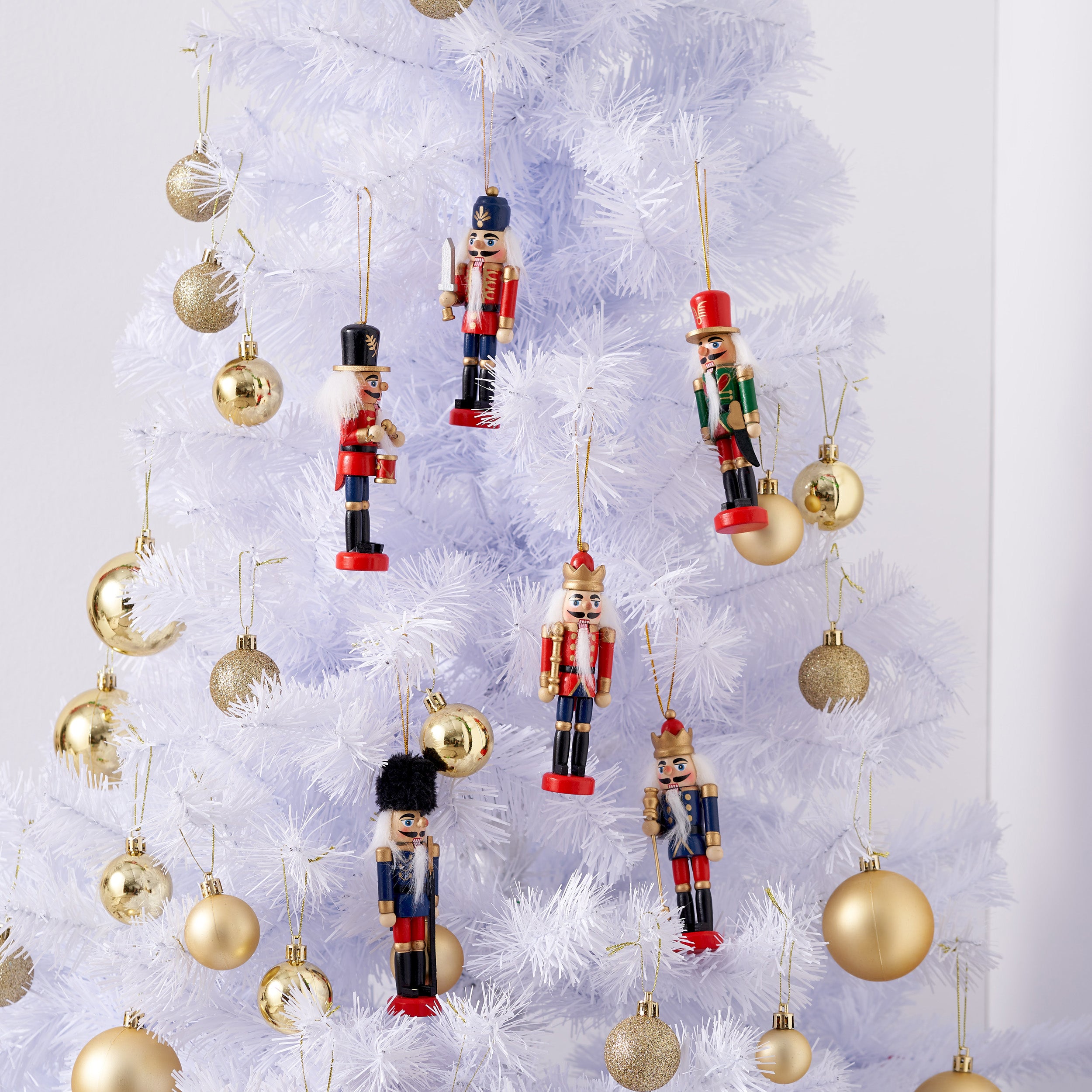 Traditional Wooden Nutcracker Soldier Christmas Tree Decorations