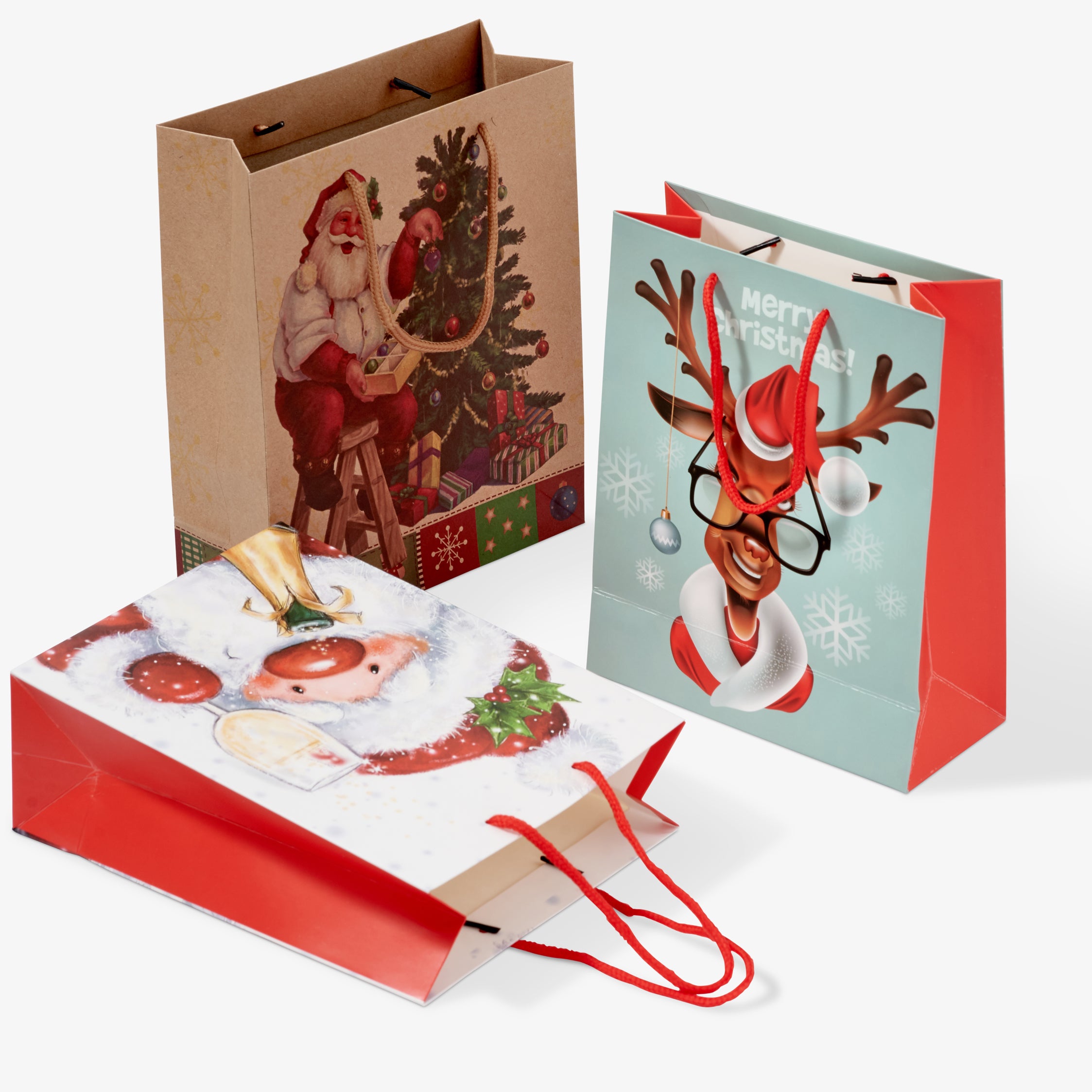 12 Christmas Themed Gift Bags