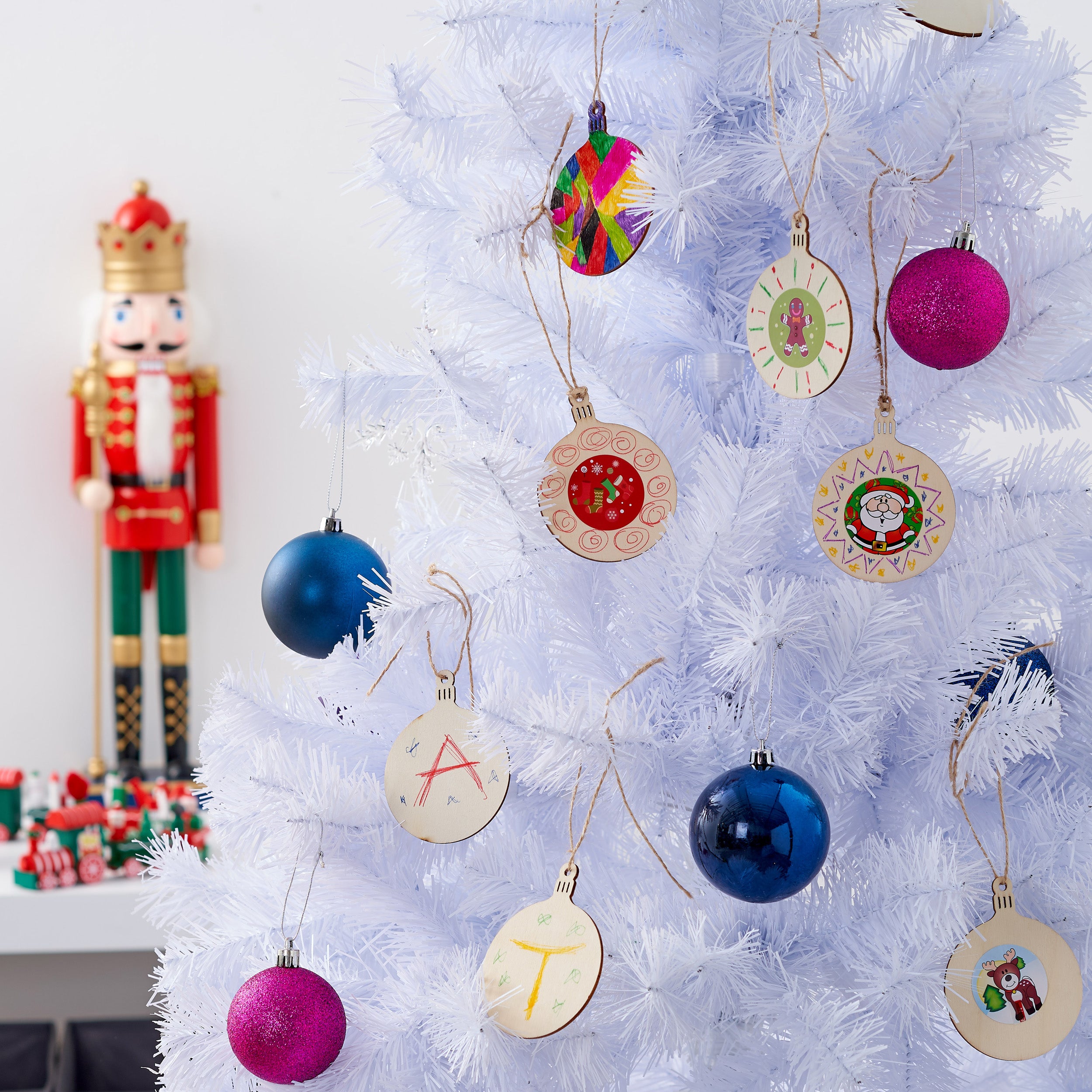 Rustic Wooden Christmas Baubles