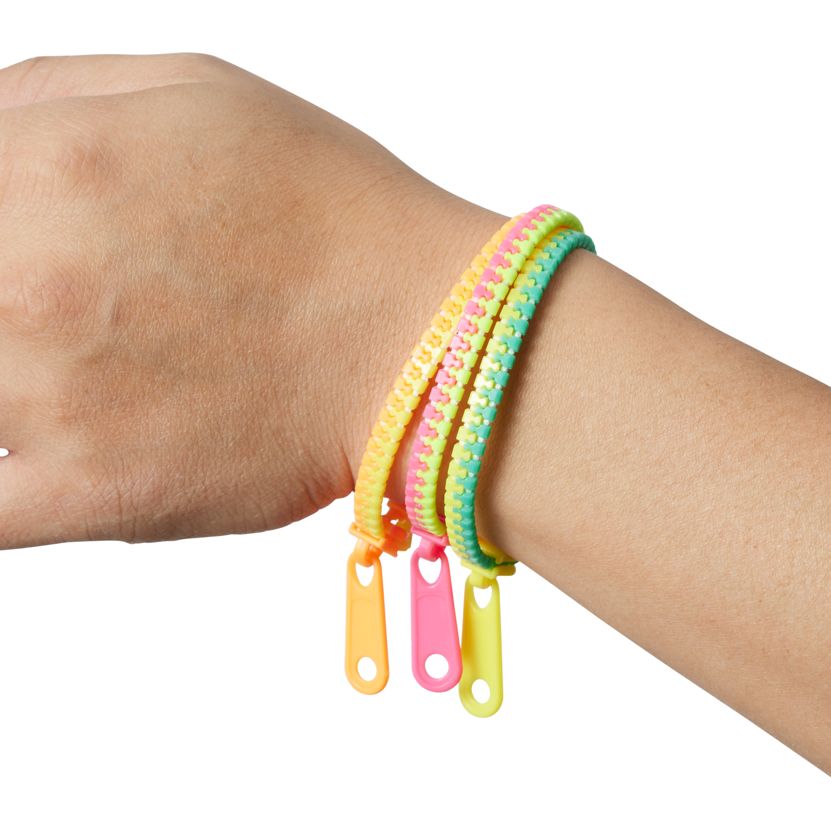 Multi-Coloured Zipper Bracelets
