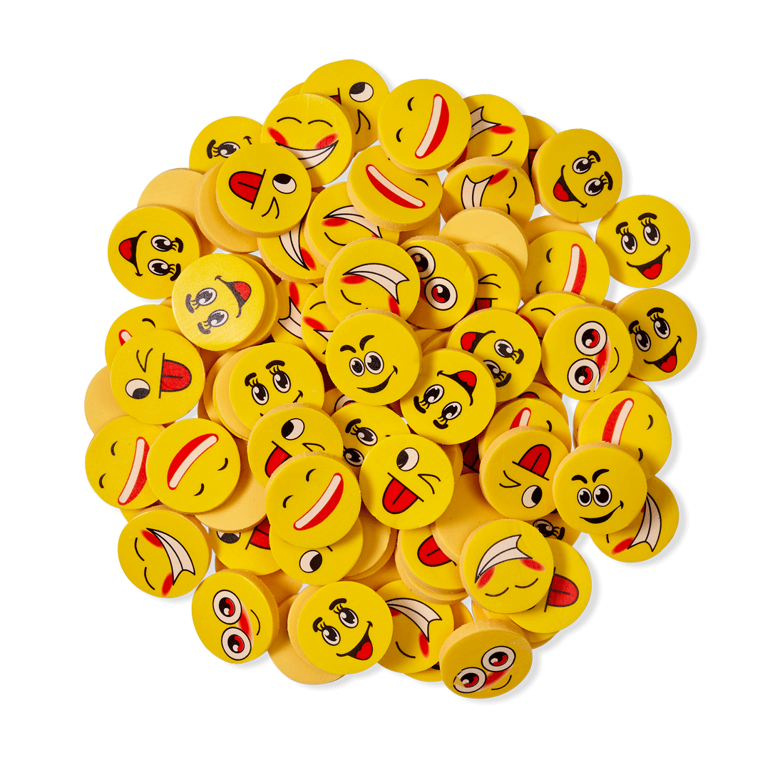 100 Emoji Erasers