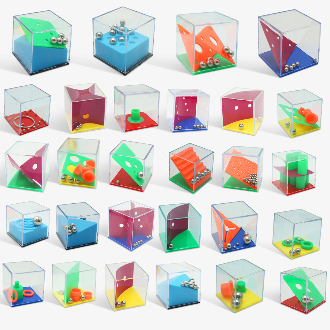 28 Mini Brain Teaser Puzzle Cubes