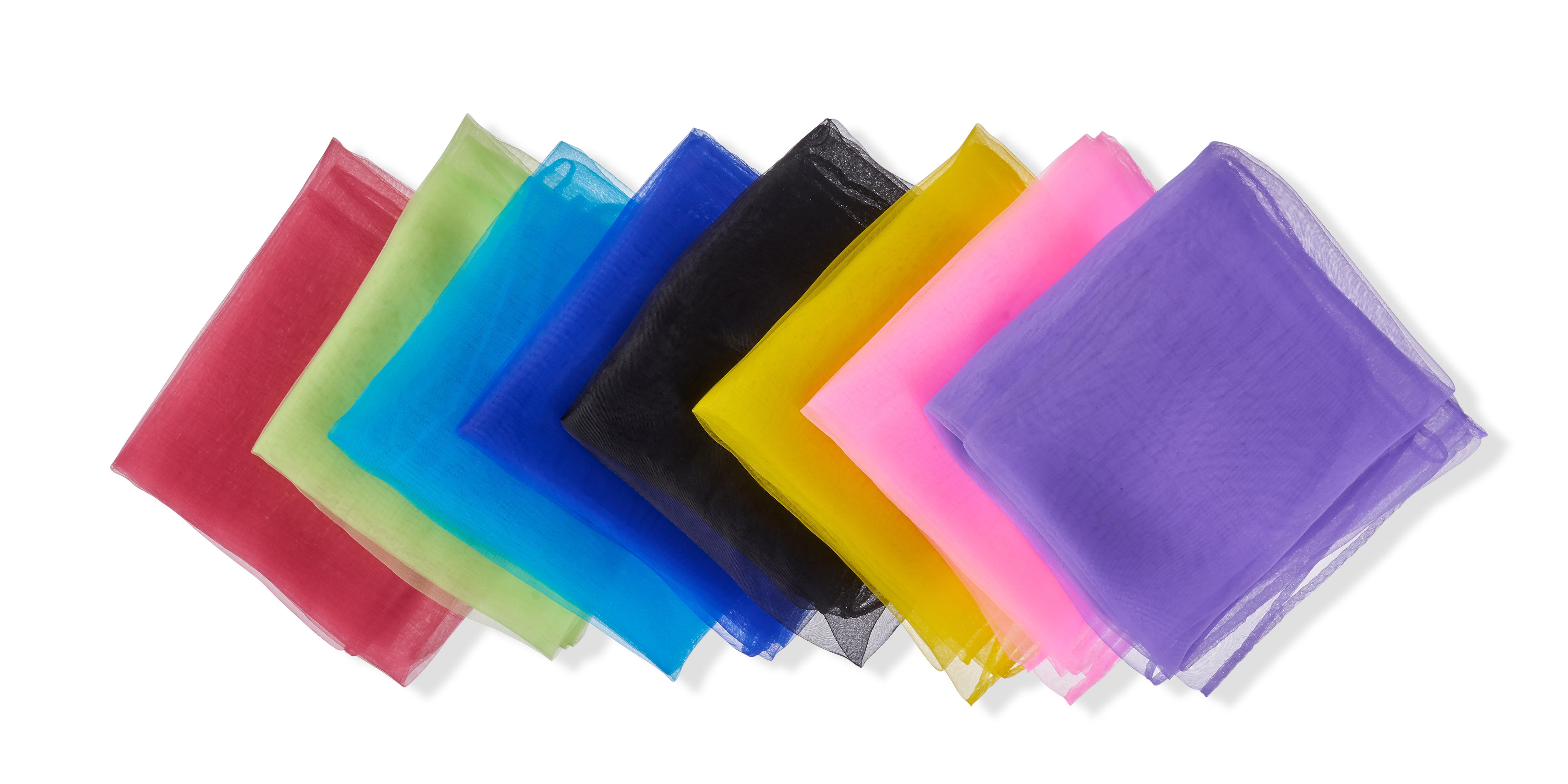 32 Multi-Coloured Square Sensory Dance Scarves